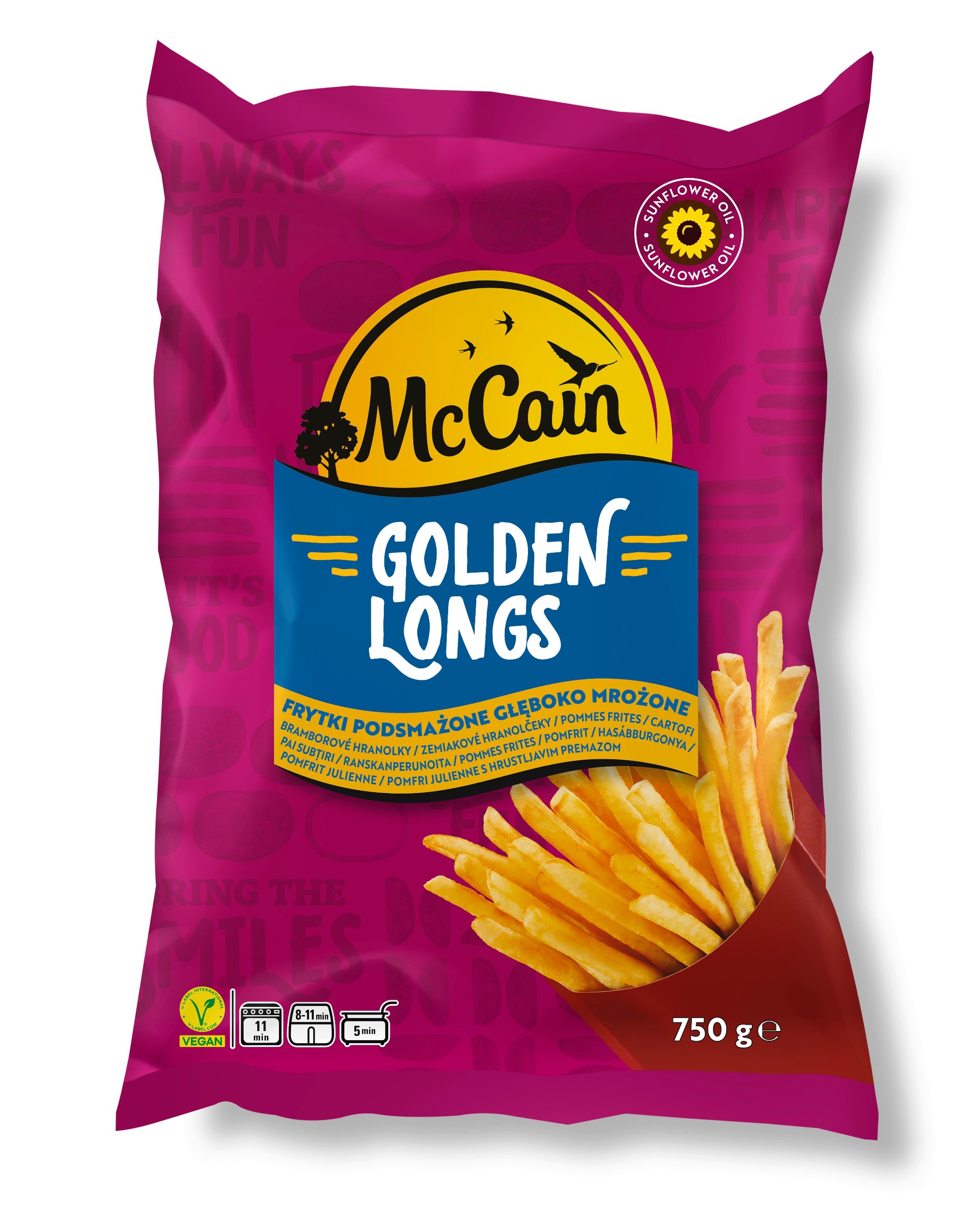 Mražené potraviny - McCain Golden Longs hranolky mražené 750 g