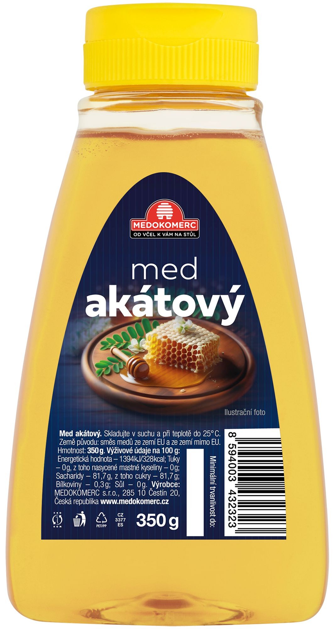 Trvanlivé potraviny - Medokomerc Med akátový dávkovač 350g