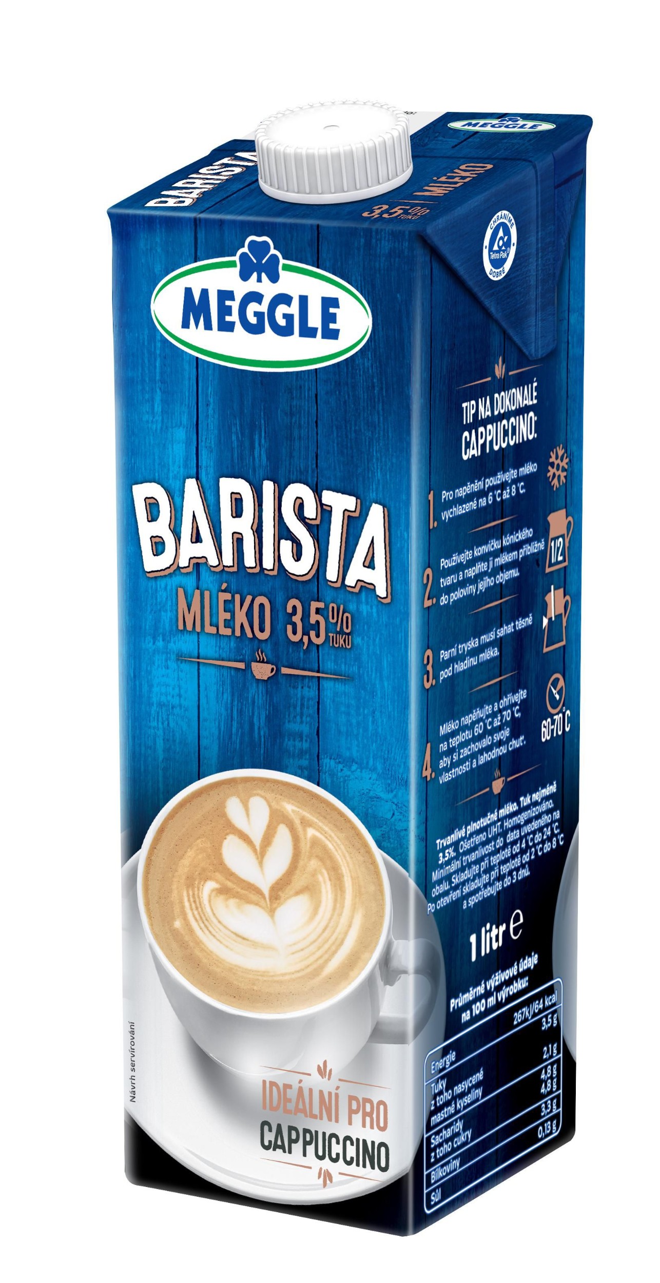 Mléčné a chlazené - Meggle Barista mléko 3,5% 1 l