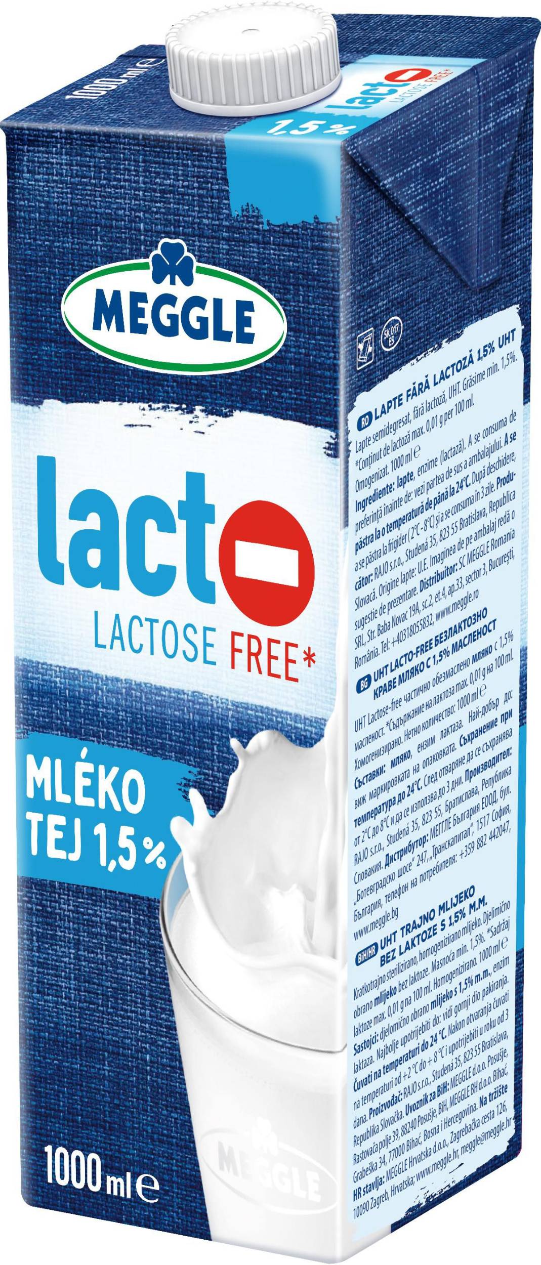 Zdravý svět - Meggle Bezlaktózové mléko 1,5% 1 l