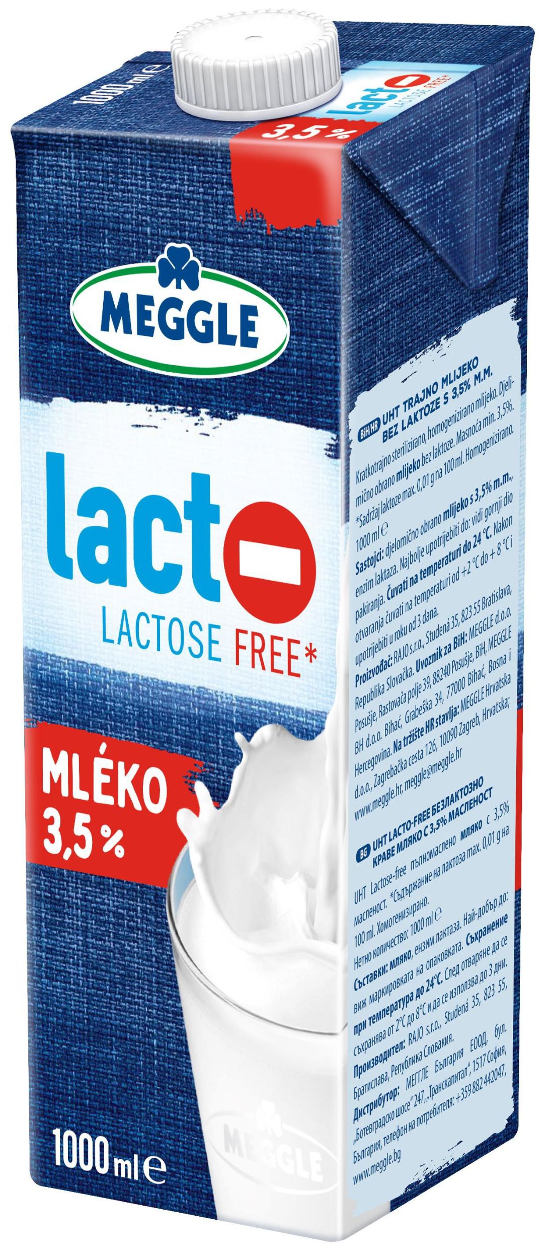 Zdravý svět - Meggle Bezlaktózové mléko 3,5% 1 l