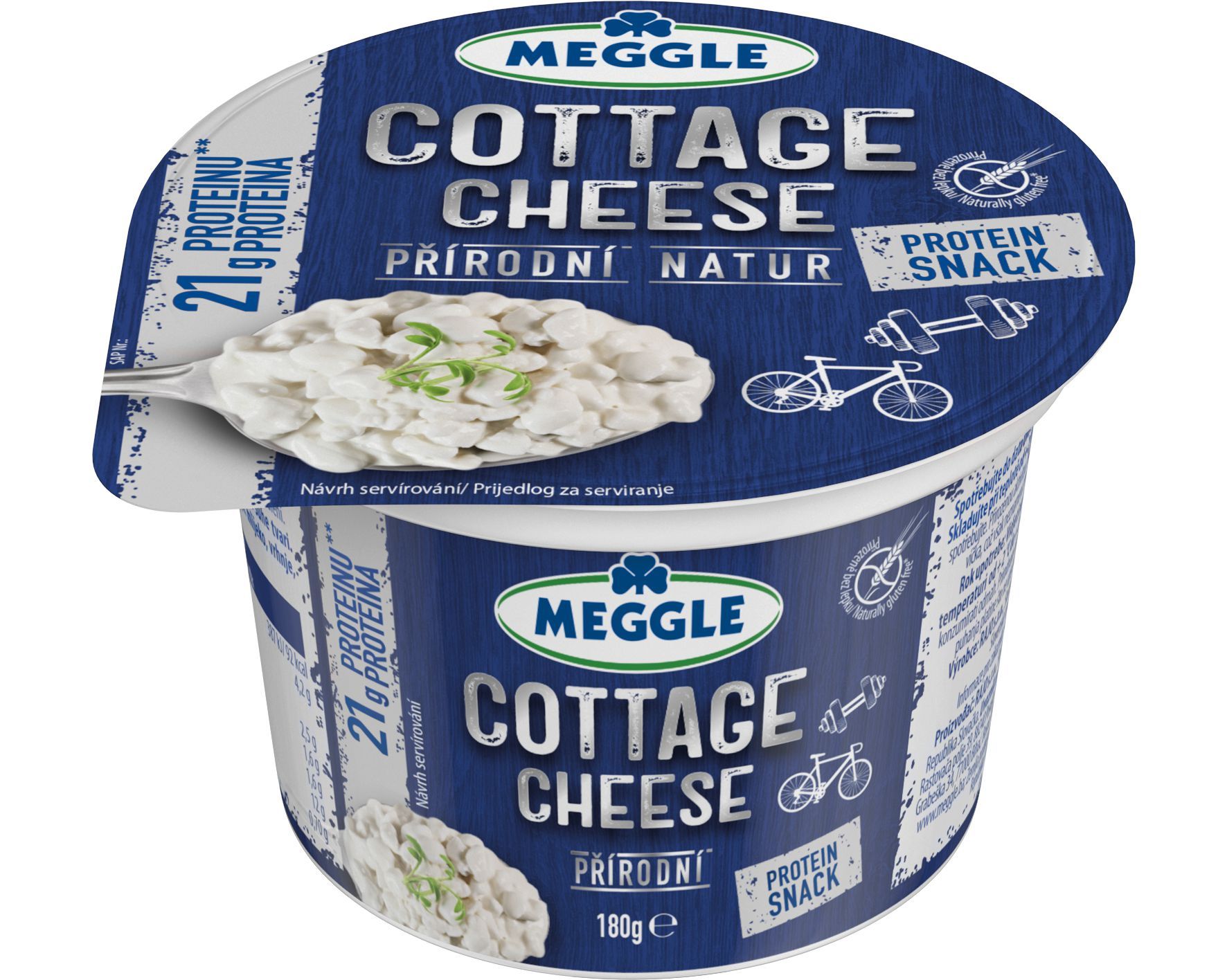 Mléčné a chlazené - Meggle Cottage cheese čerstvý sýr přírodní 180 g