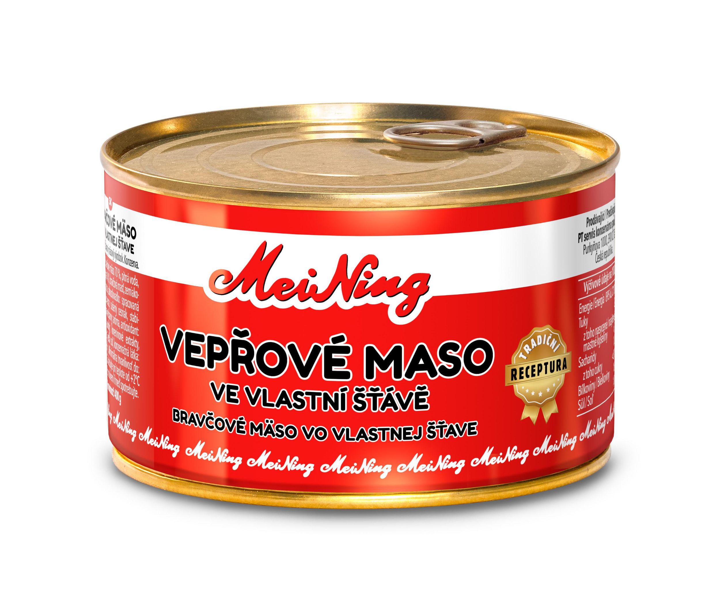 Trvanlivé potraviny - Mei Ning Vepřové maso ve vlastní šťávě 400 g