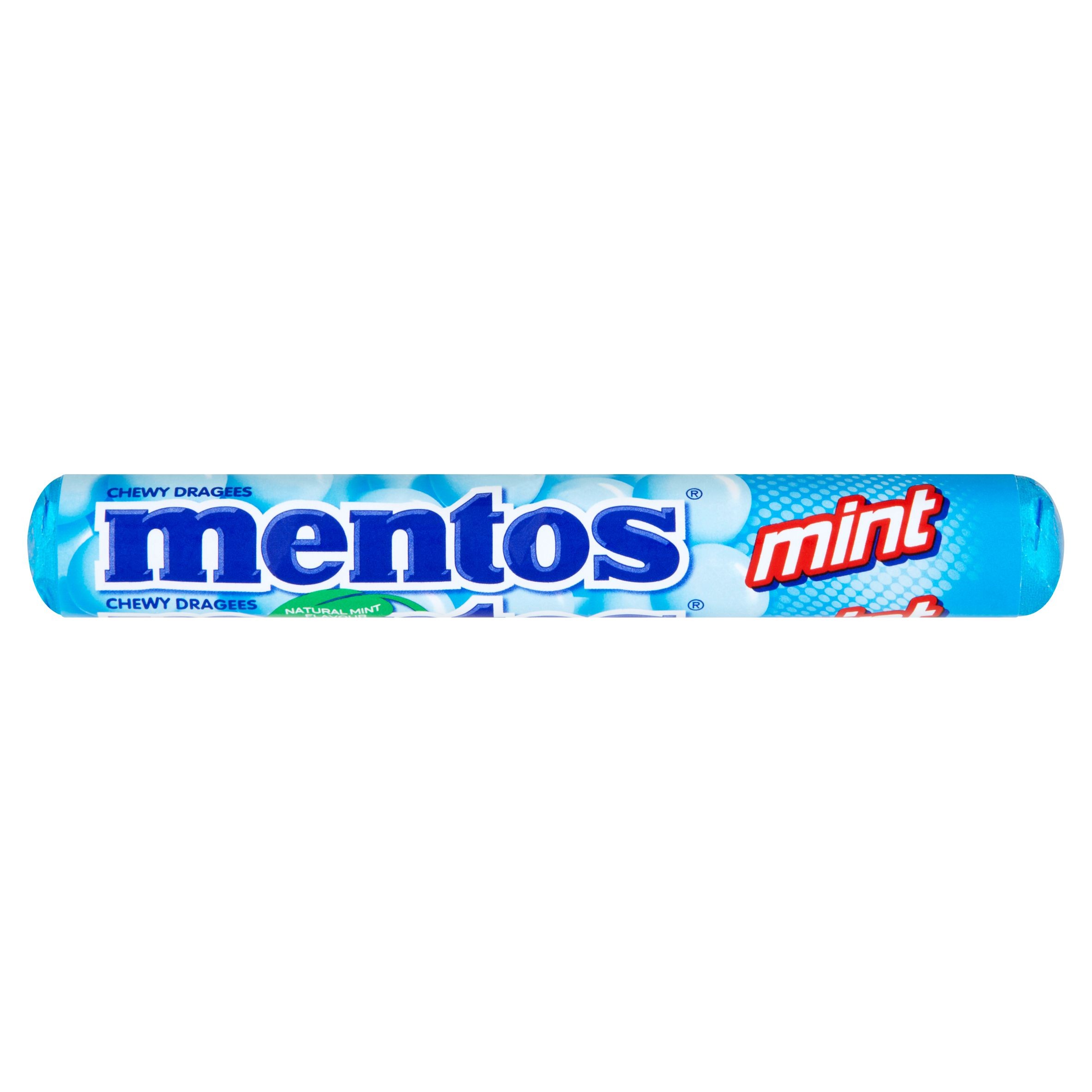 Trvanlivé potraviny - Mentos Mint dražé s mentolovou příchutí s 30% žvýkací náplní 38 g