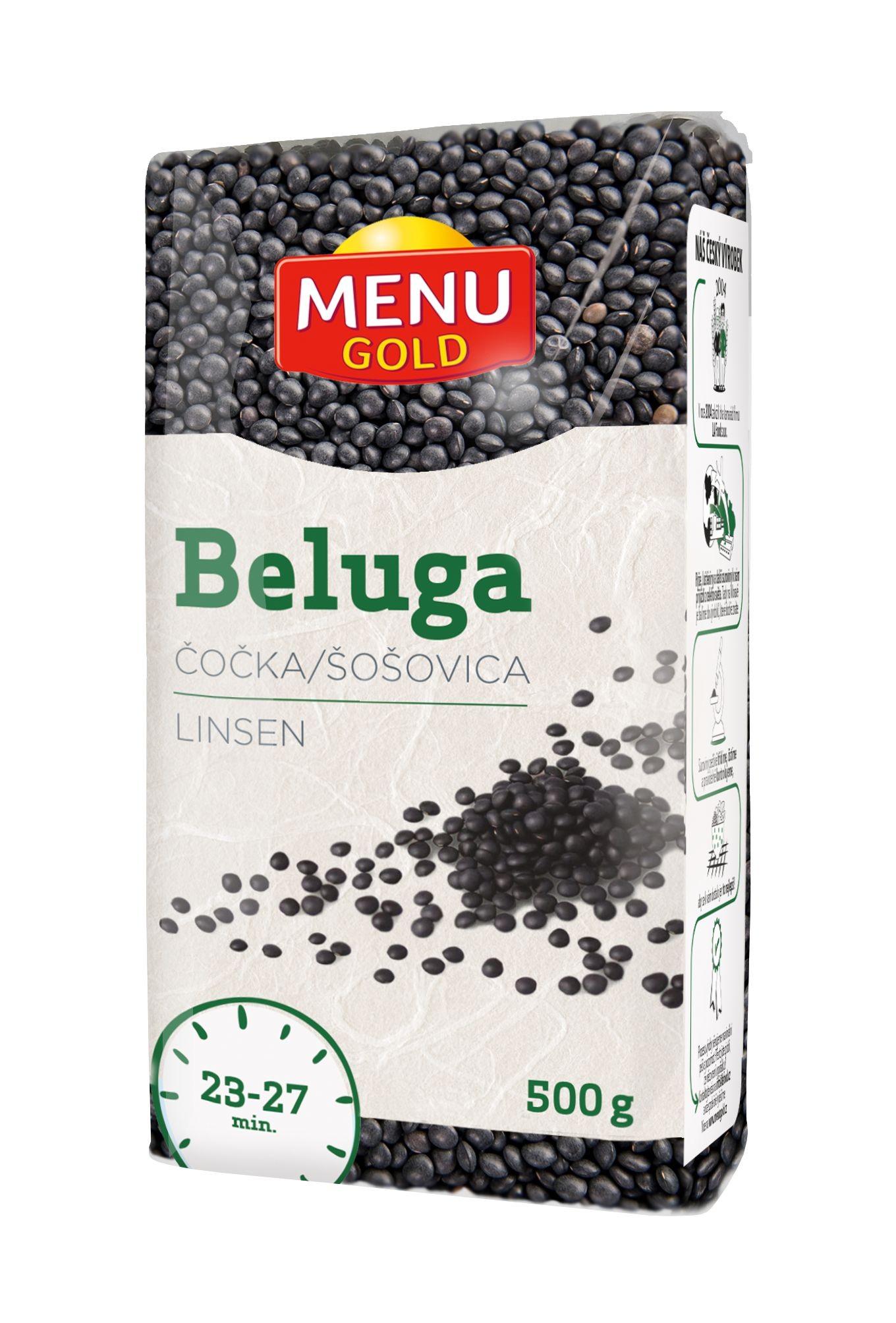Trvanlivé potraviny - Menu Gold Čočka beluga 500g