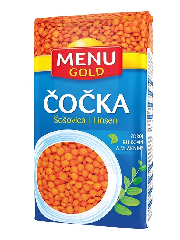 Trvanlivé potraviny - Menu Gold Čočka červená loupaná celá 500 g