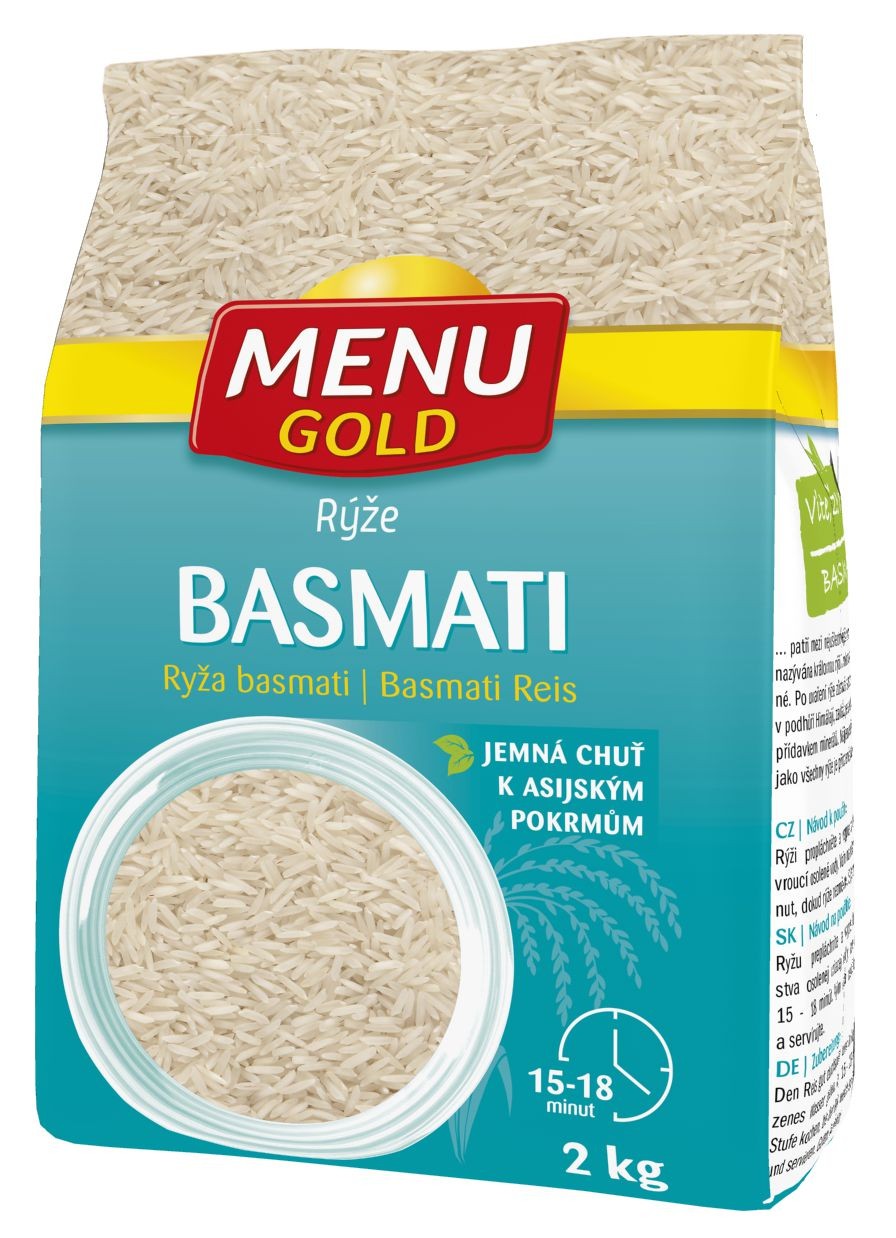 Trvanlivé potraviny - MENU GOLD RÝŽE BASMATI 2 KG