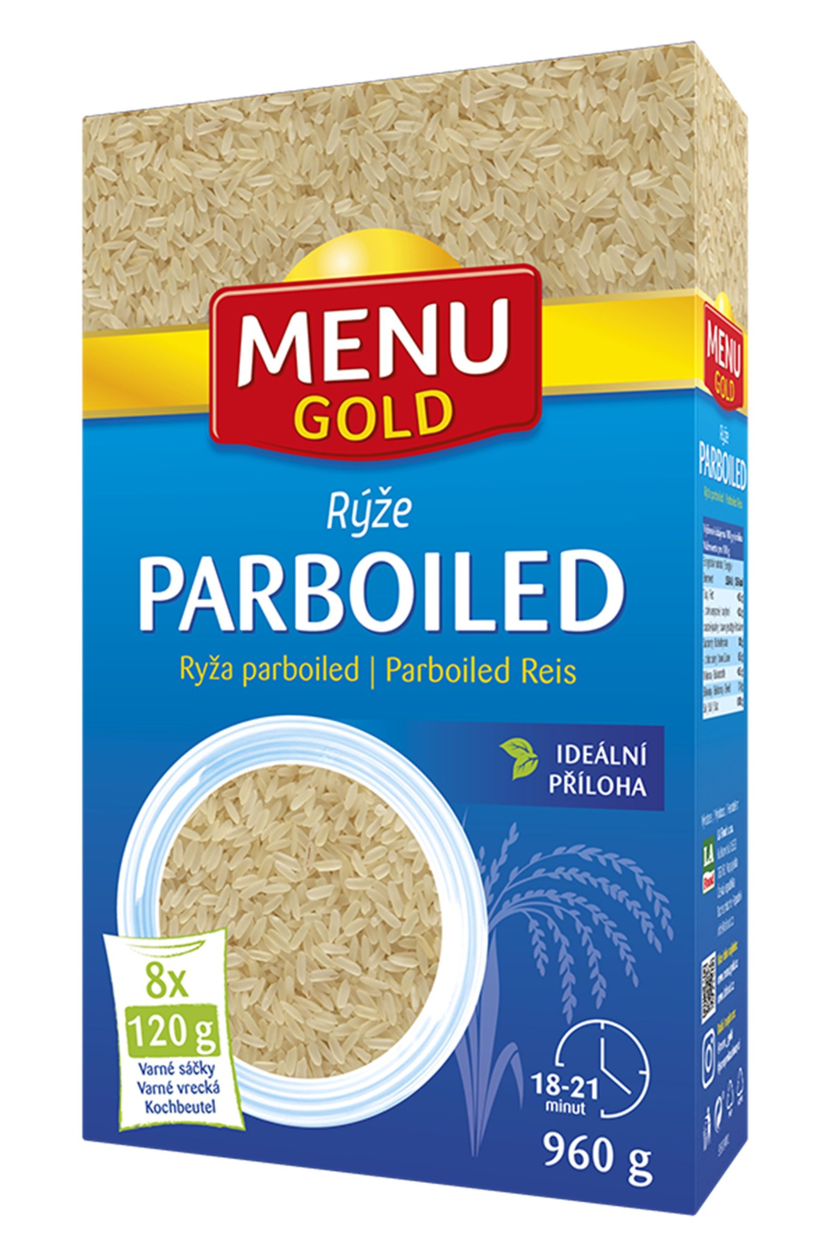 Trvanlivé potraviny - Menu Gold Rýže parboiled 8x120g