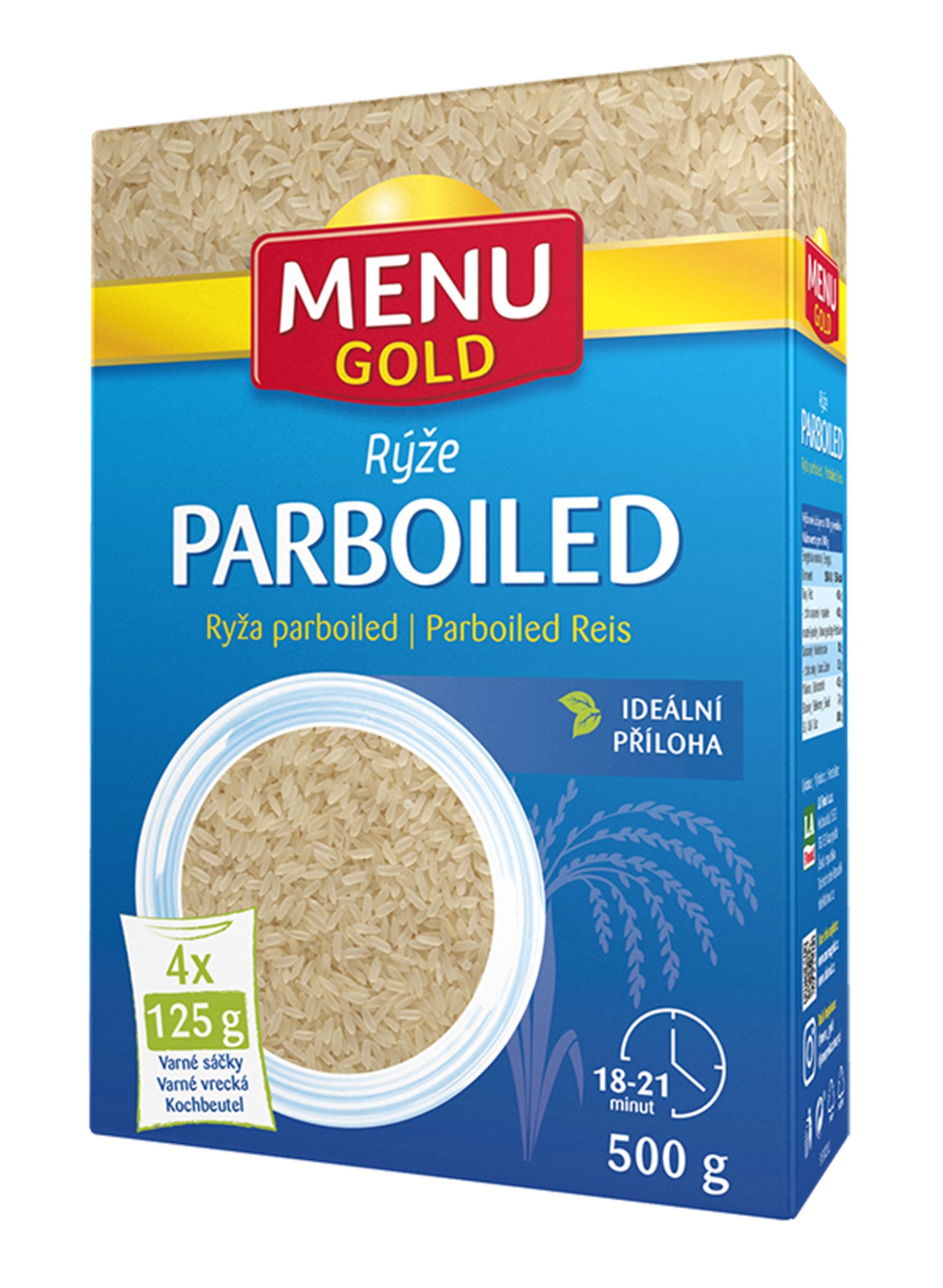 Trvanlivé potraviny - Menu Gold Rýže parboiled ve varných sáčcích 4x125g