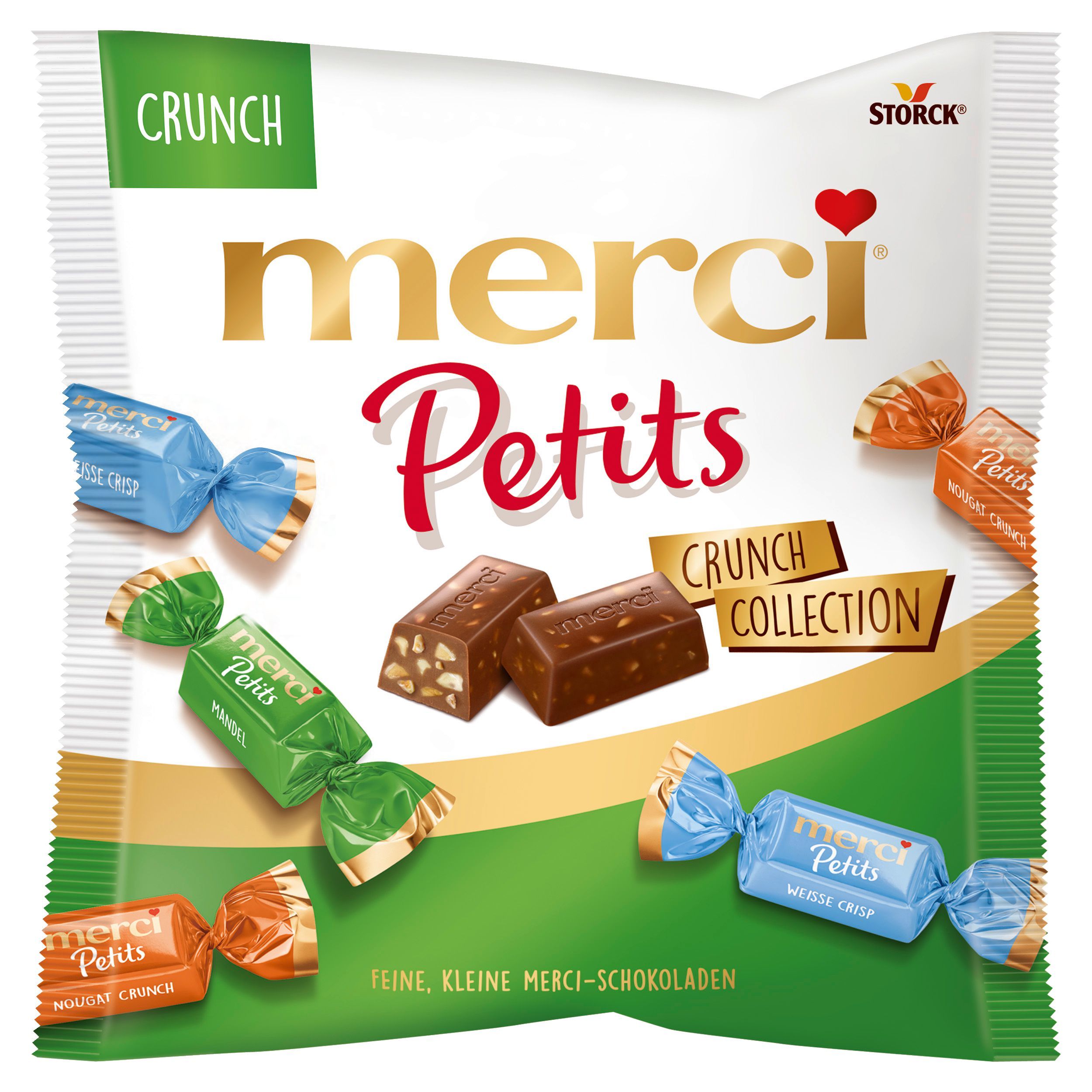 Trvanlivé potraviny - Merci Petits 4 druhy vybraných čokoládových specialit 125g