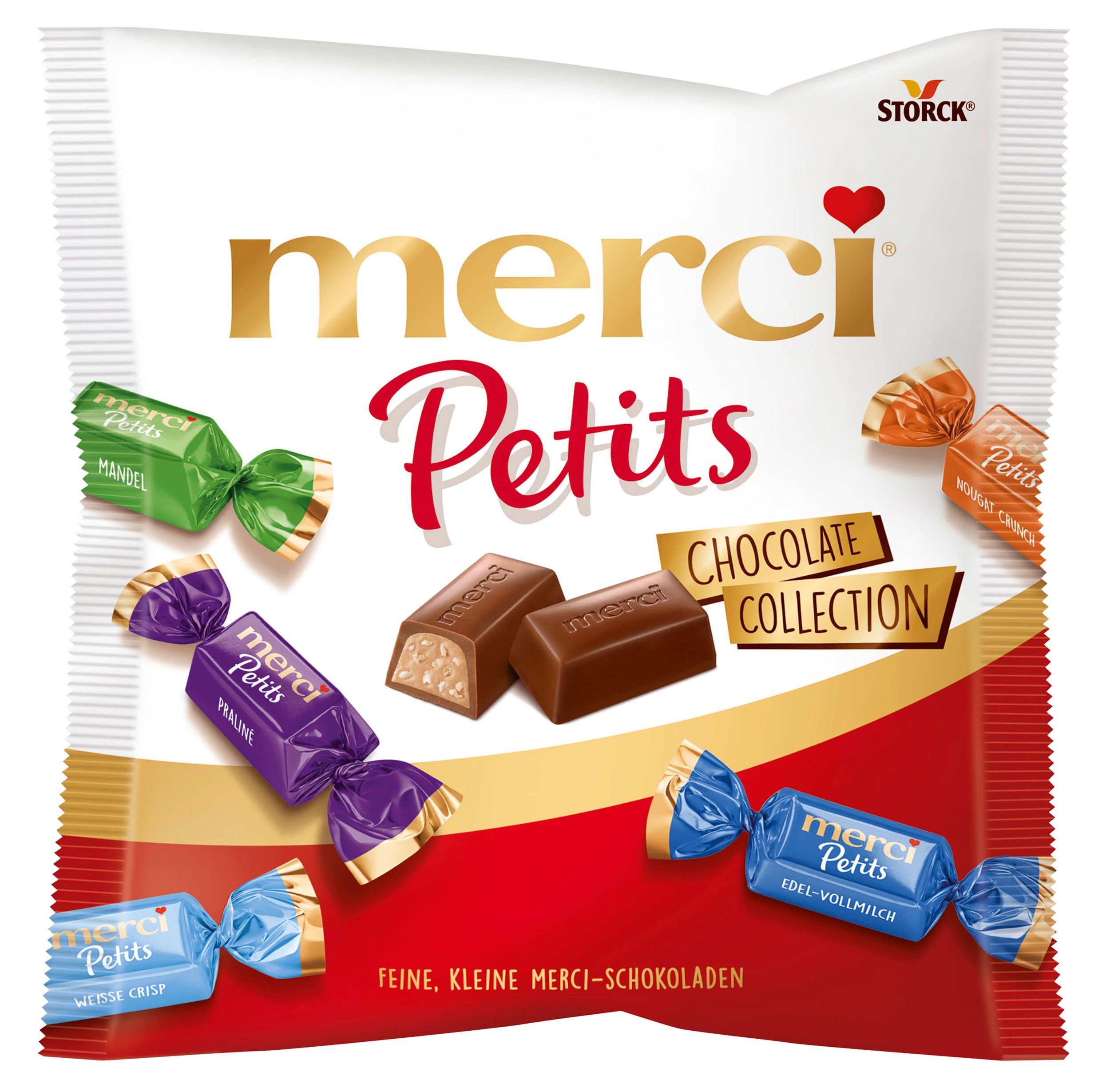 Trvanlivé potraviny - merci Petits 7 druhů čokoládových bonbonů 125g