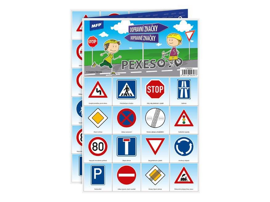 Domácnost a Zahrada - MFP Pexeso 3xA4 Dopravní značky