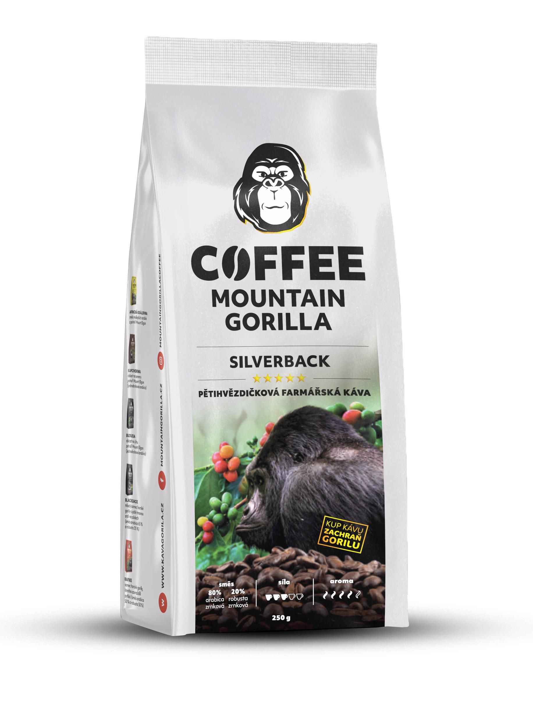 Nápoje - MGC Silverback Zrnková káva 250g