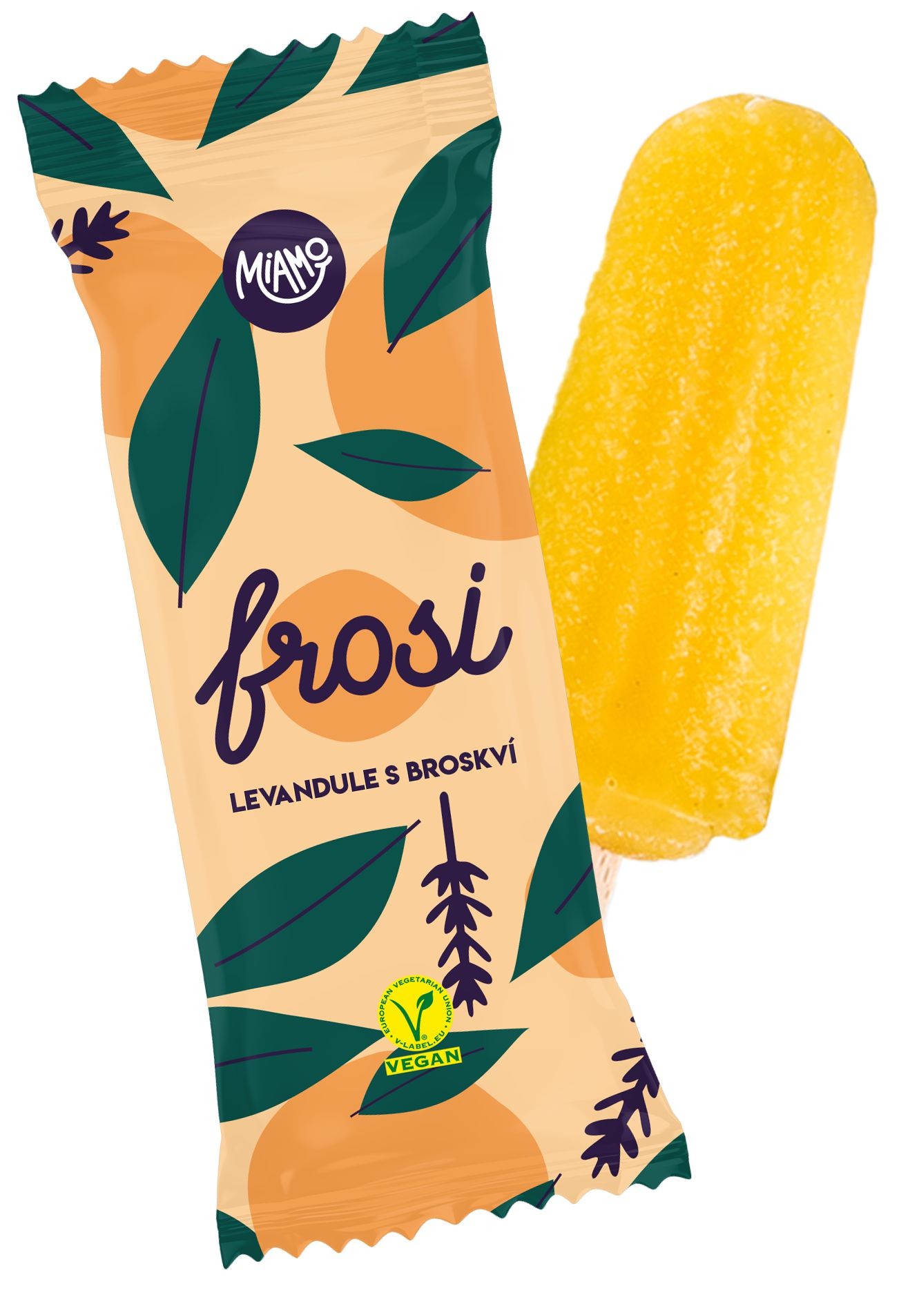 Mražené potraviny - Miamo Zmrzlina Frosi broskev-levandule 50 ml