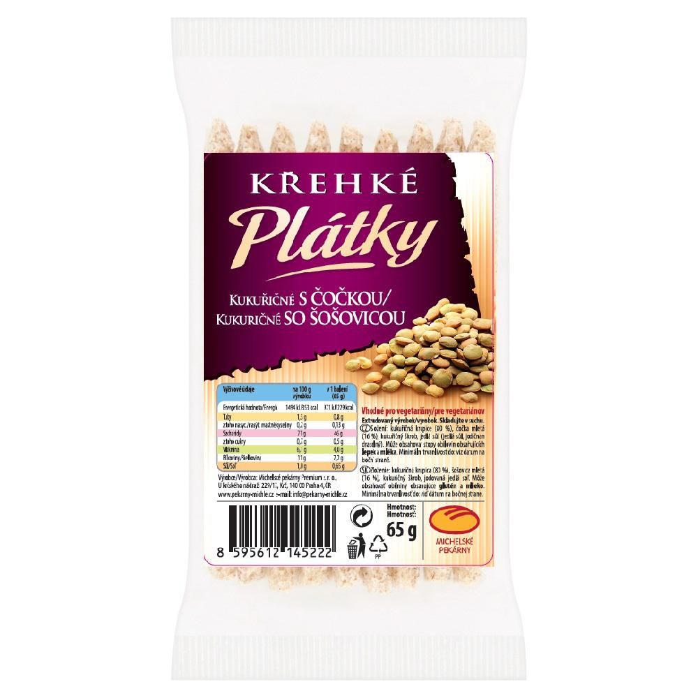 Pekárna a cukrárna - Michelské pekárny Křehké plátky s čočkou 65g