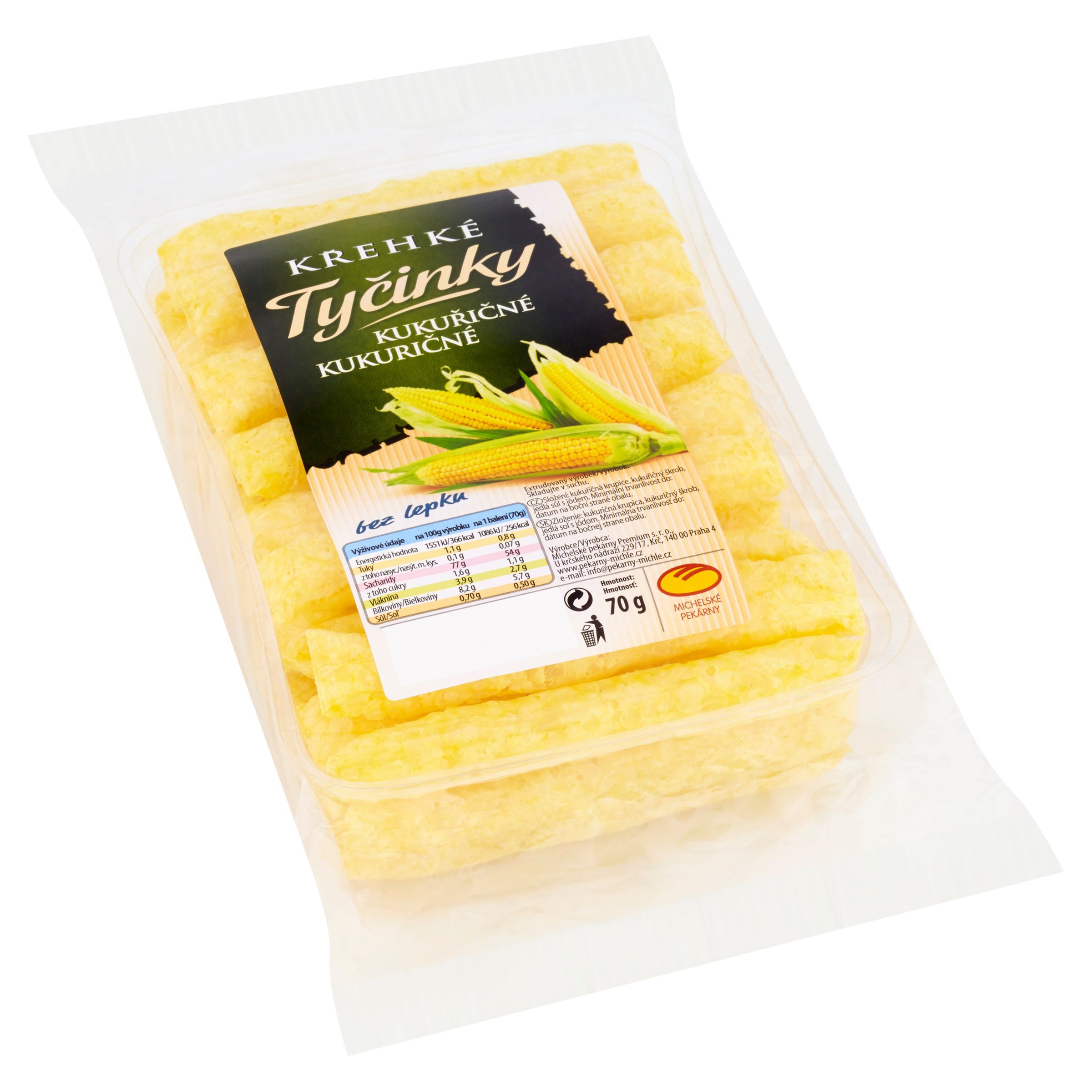 Zdravý svět - Michelské Pekárny Křehké tyčinky kukuřičné 70 g