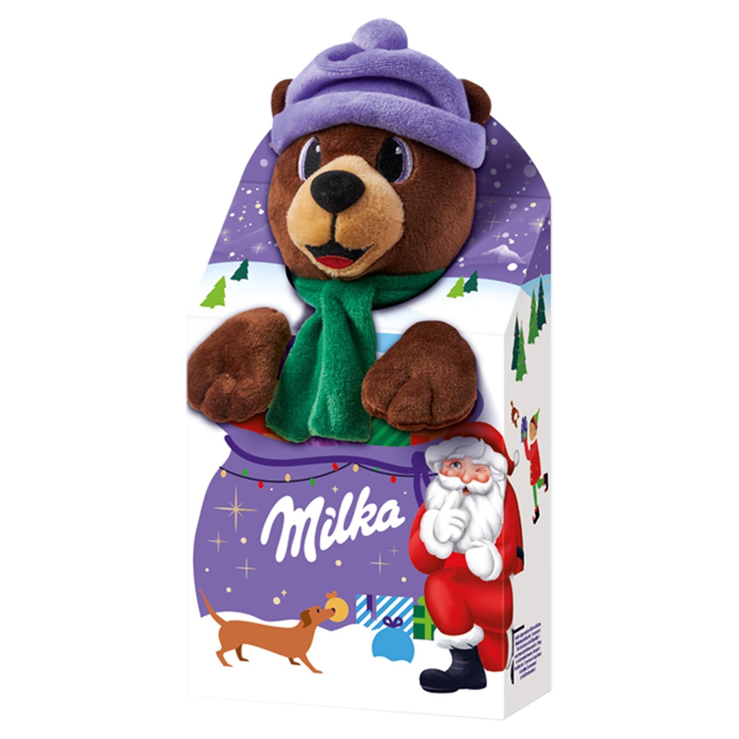 Trvanlivé potraviny - Milka Balíček s plyšovou hračkou, mix čokolády 96g