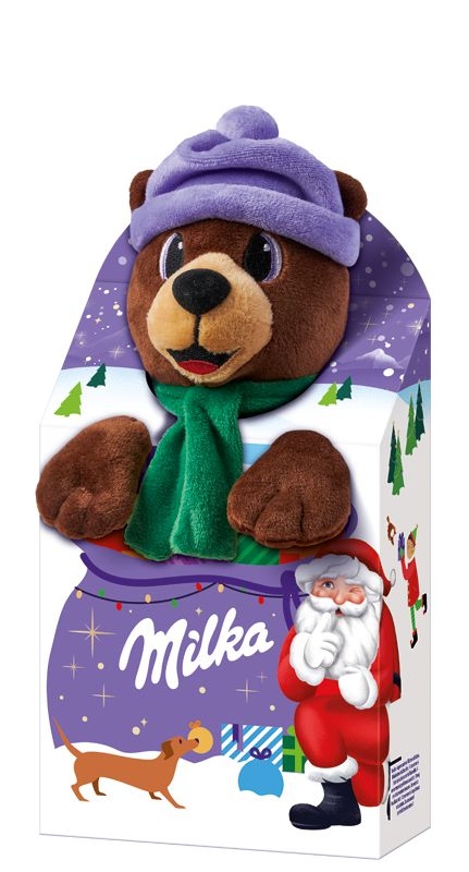 Milka Balíček s plyšovou hračkou, mix čokolády 96g-1