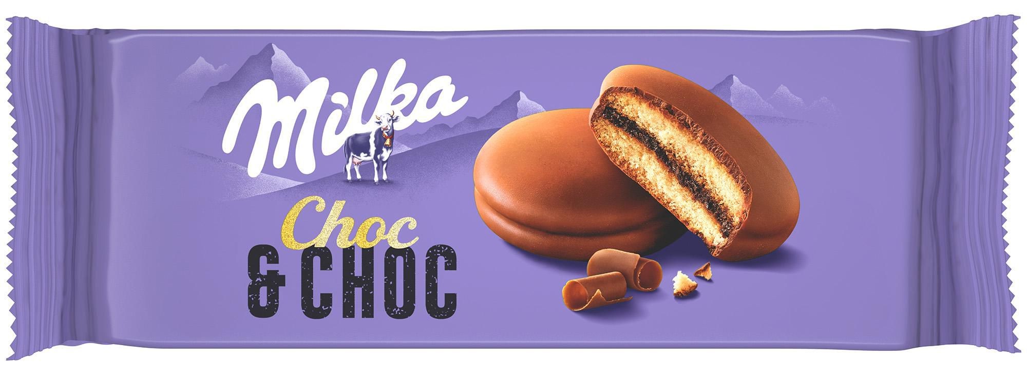Pekárna a cukrárna - Milka Choc & Choc celomáčené jemné pečivo s kakaovou náplní 150g