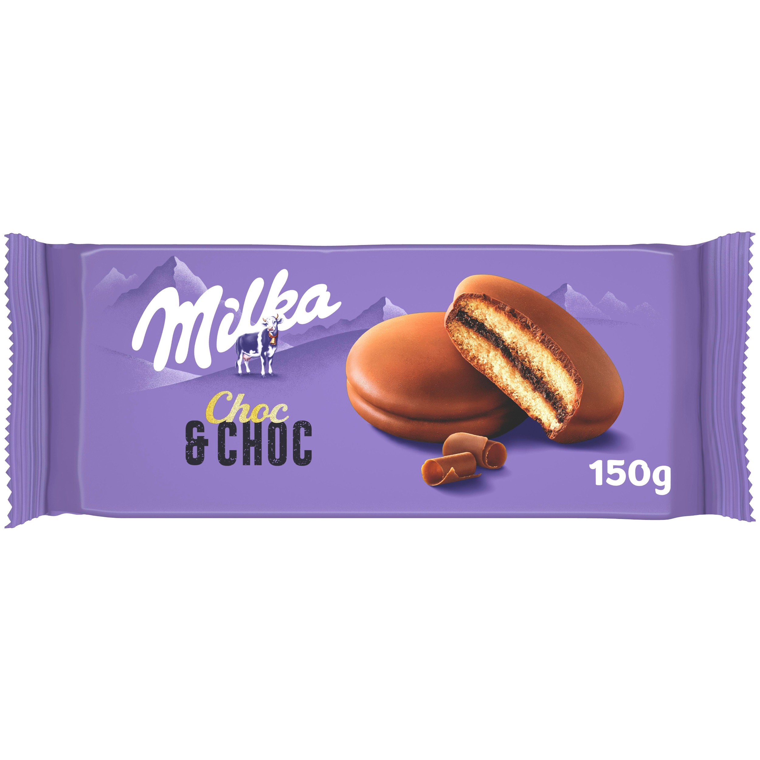 Milka Choc & Choc celomáčené jemné pečivo s kakaovou náplní 150g-0