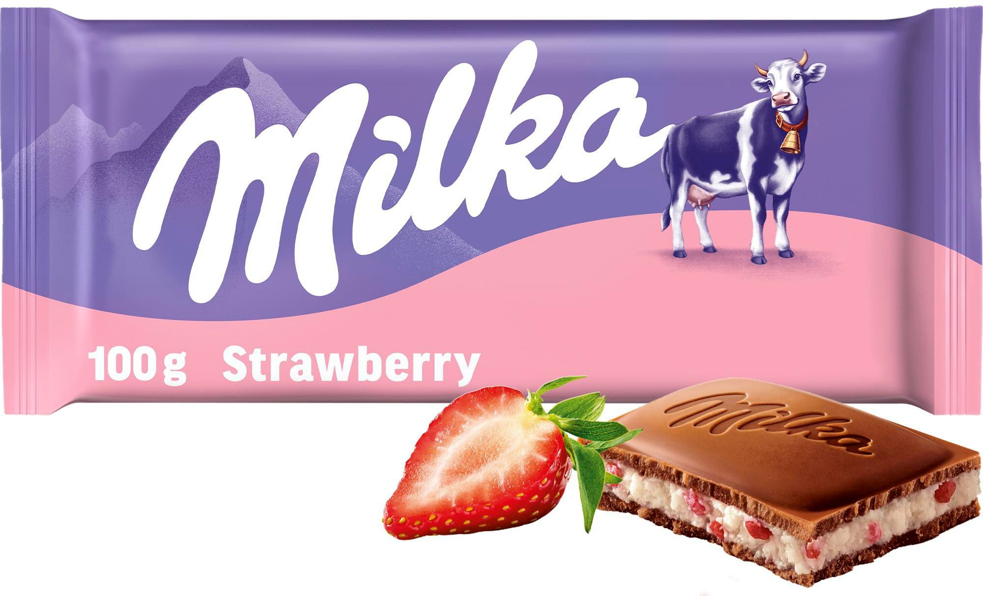 Trvanlivé potraviny - Milka čokoláda Jahodová mléčná 100 g