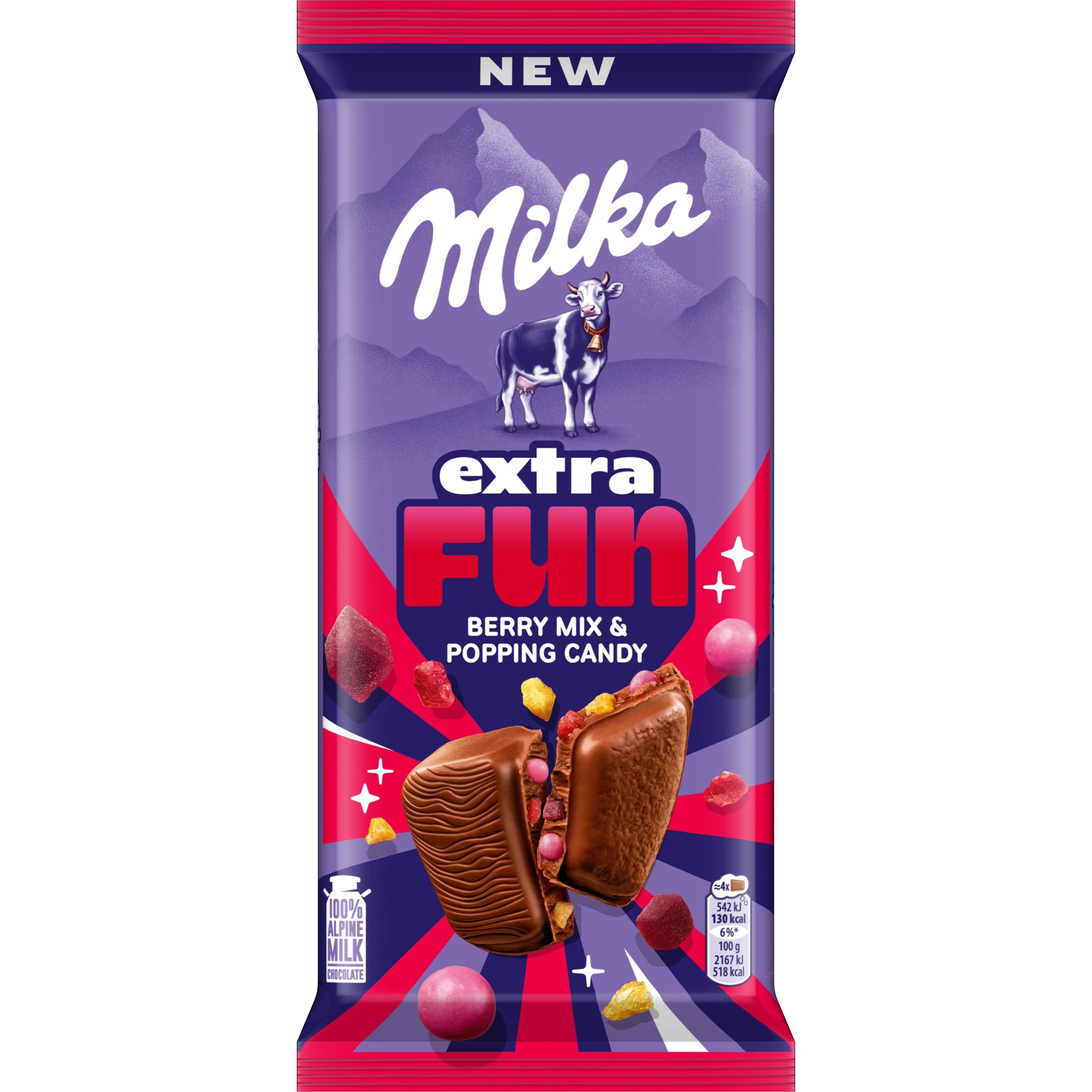 Trvanlivé potraviny - Milka Čokoláda Mix bobulí 150g