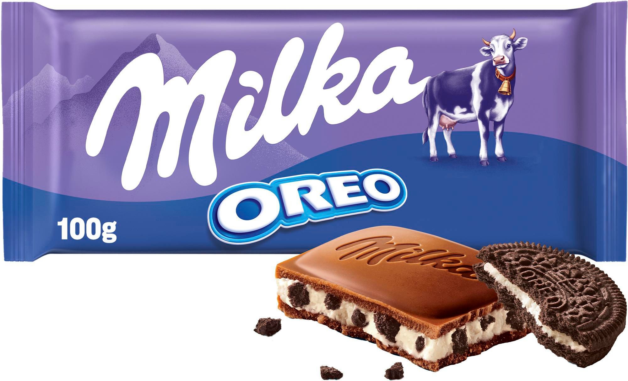 Trvanlivé potraviny - Milka čokoláda mléčná s kousky kakaových sušenek 100g