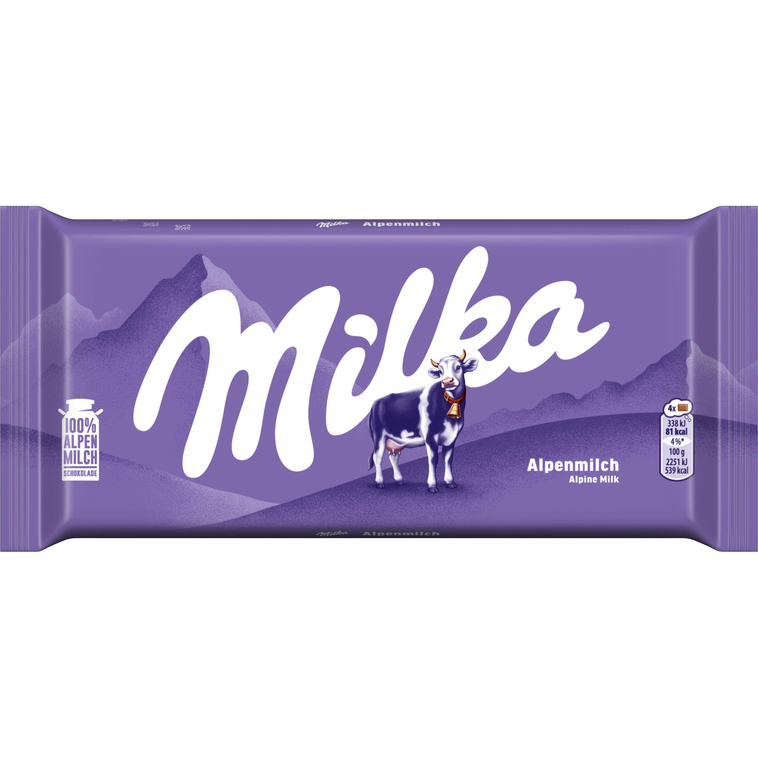 Trvanlivé potraviny - Milka čokoláda Mléčná z alpského mléka 90 g