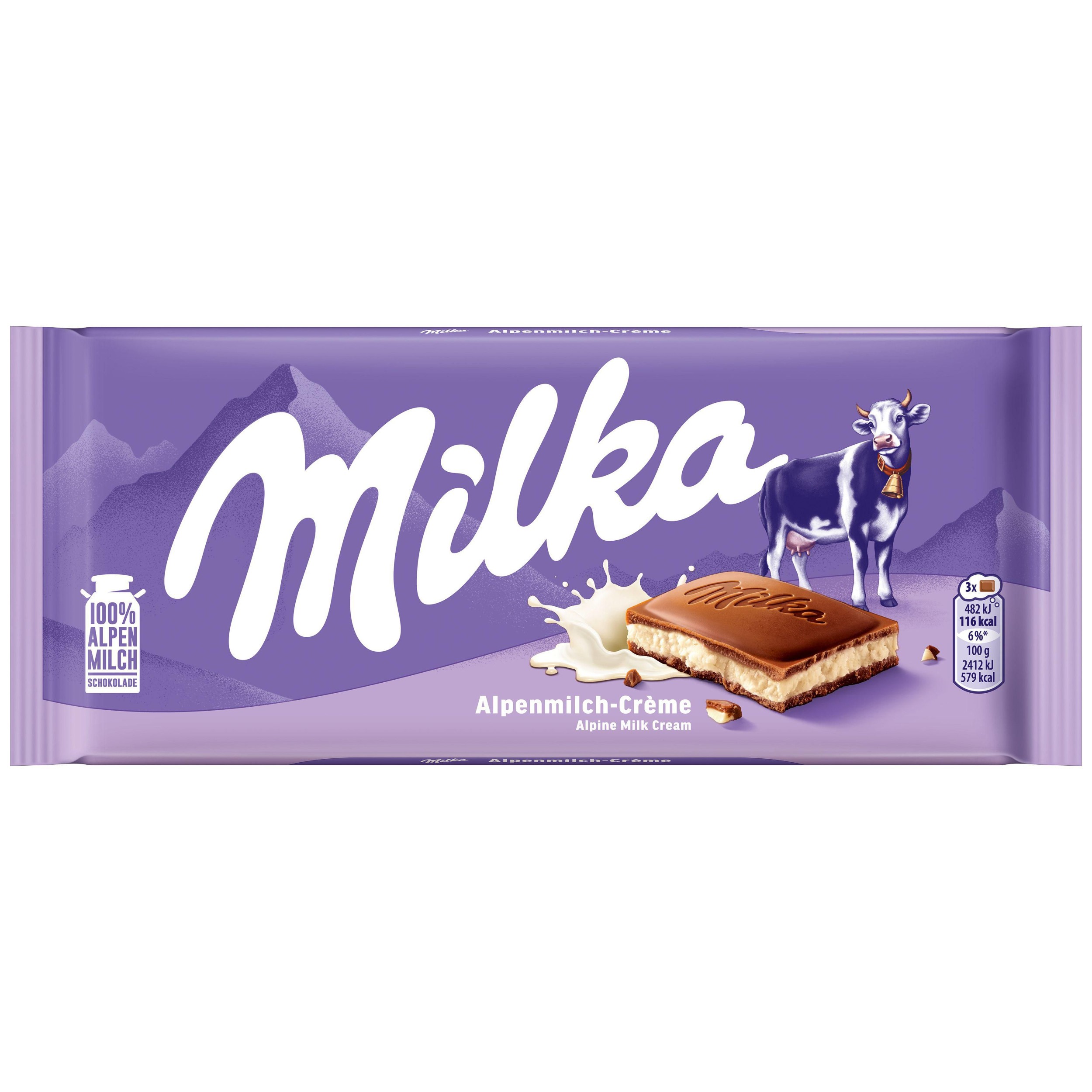 Trvanlivé potraviny - Milka čokoláda Mléčná z alpského mléka s mléčnou náplní 100g
