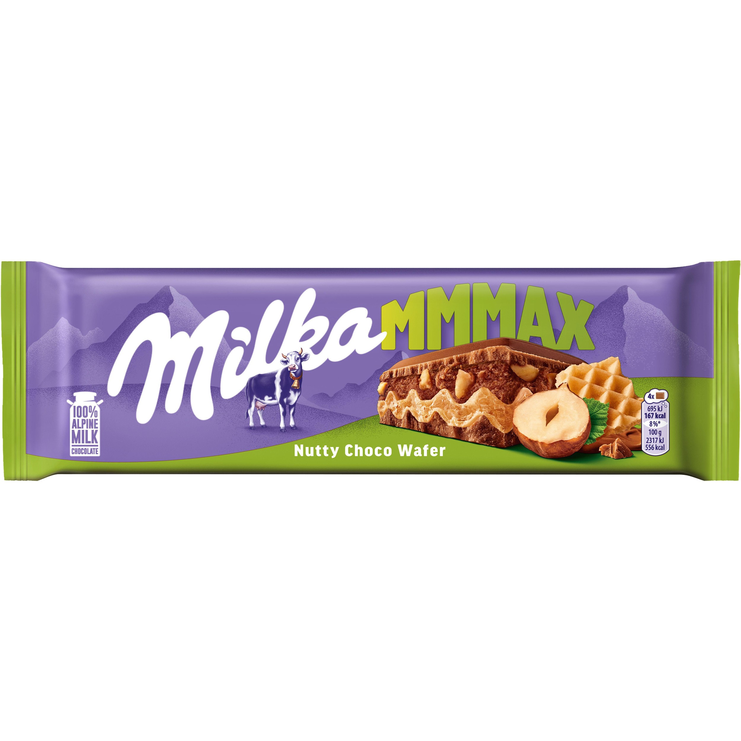 Trvanlivé potraviny - Milka čokoláda Mmmax Nutty Choco Wafer mléčná, oplatka a oříšky 270 g