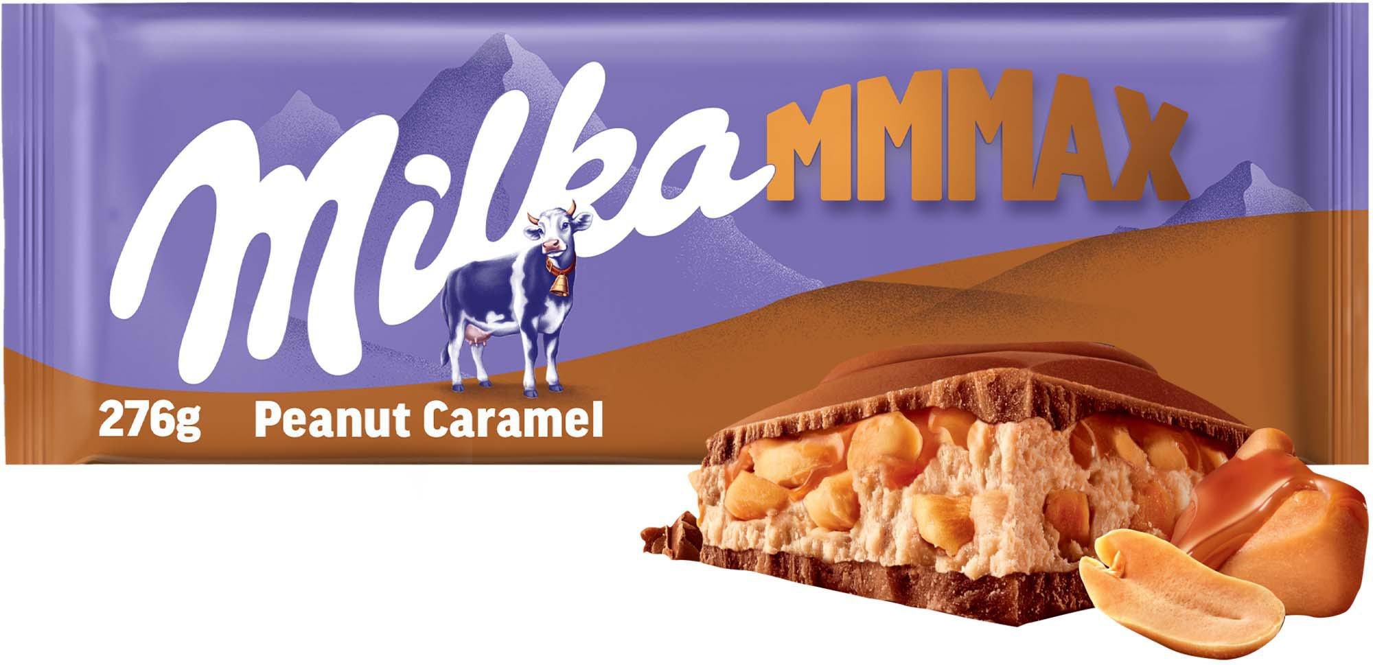 Trvanlivé potraviny - Milka čokoláda Mmmax Peanut Caramel mléčná s arašídy 276 g