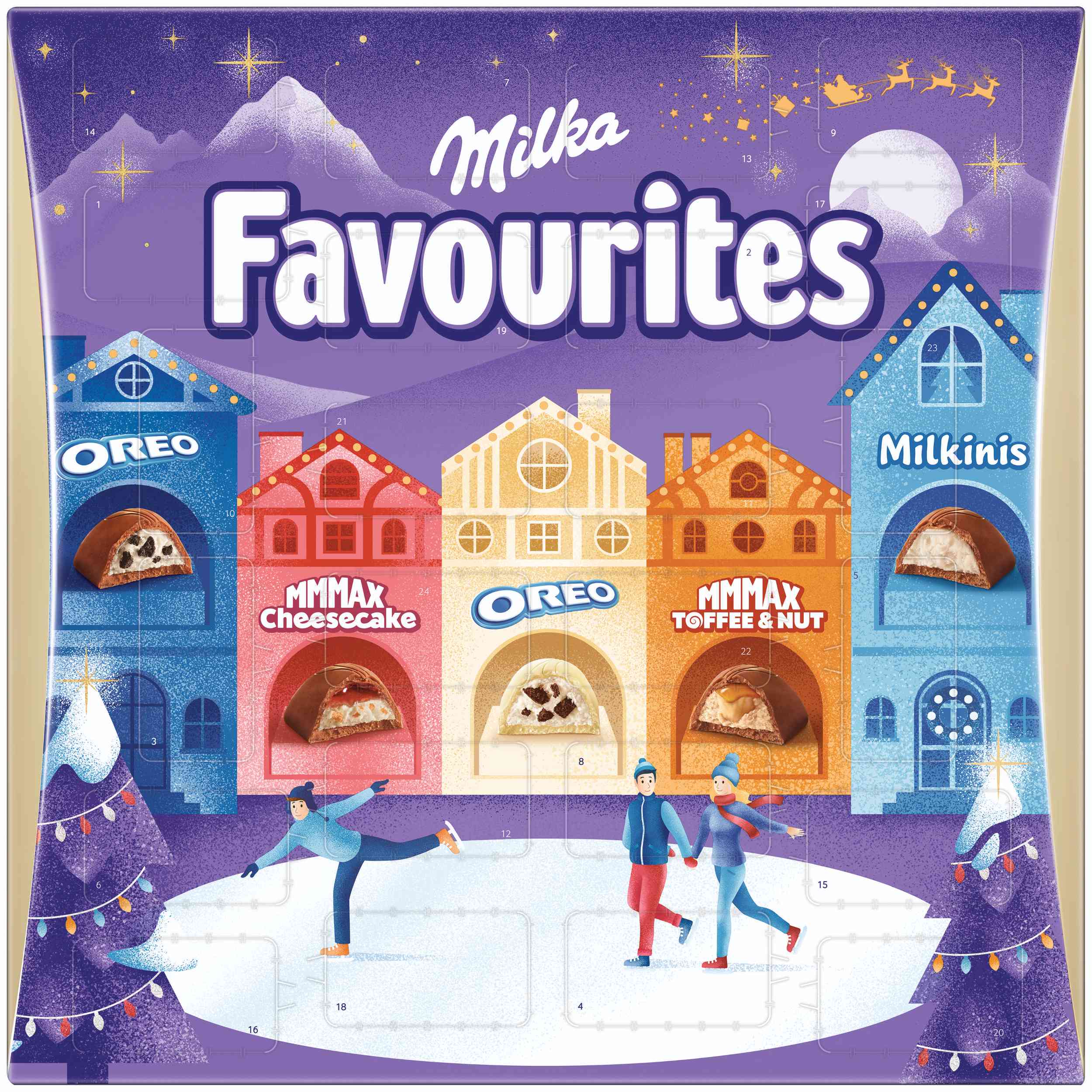 Trvanlivé potraviny - Milka Favourites Adventní kalendář 206g