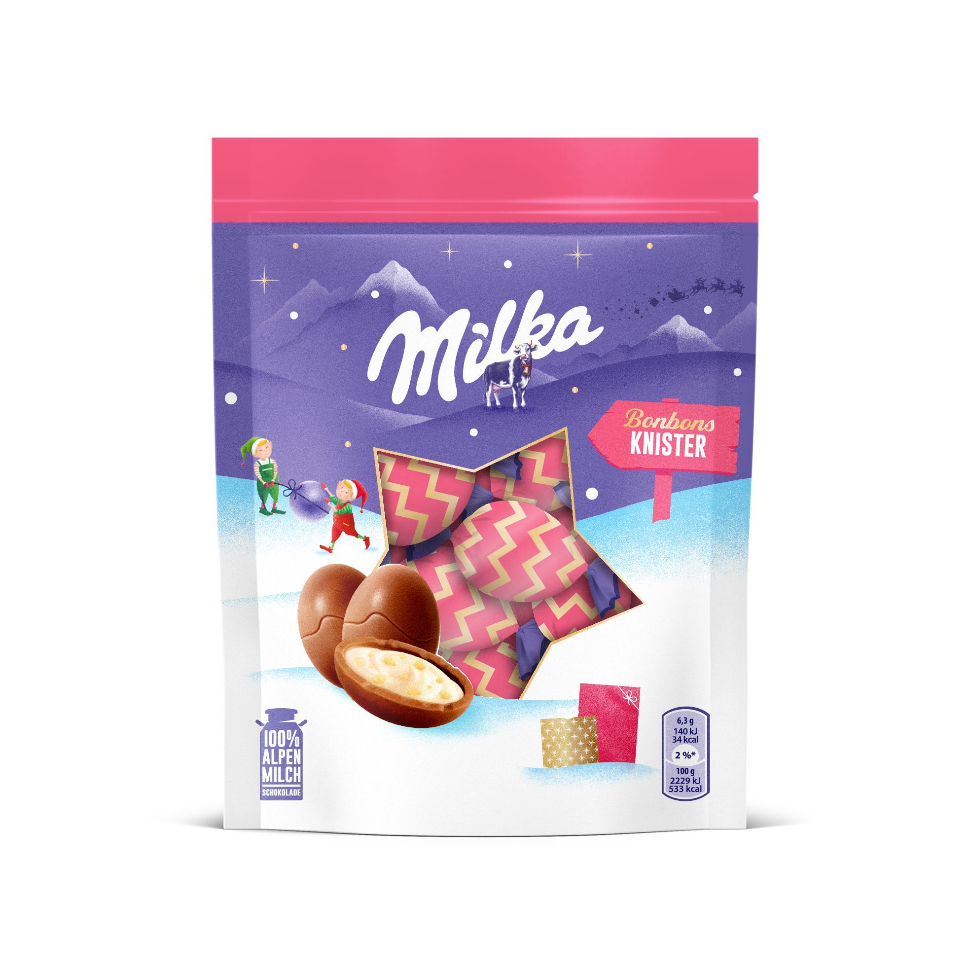 Trvanlivé potraviny - Milka Knister bonbon 86g