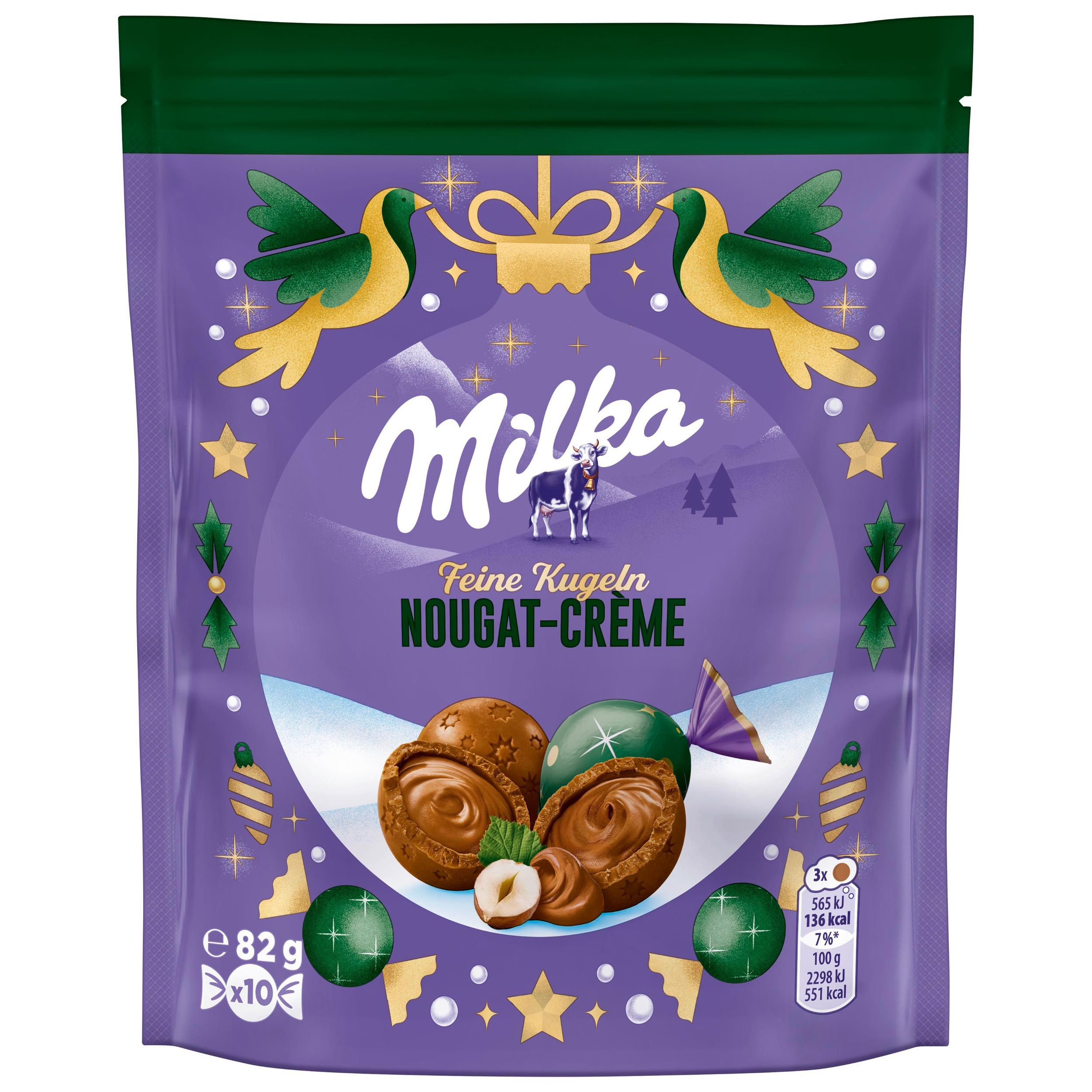 Trvanlivé potraviny - Milka Kuličky s nugátovou náplní 82g