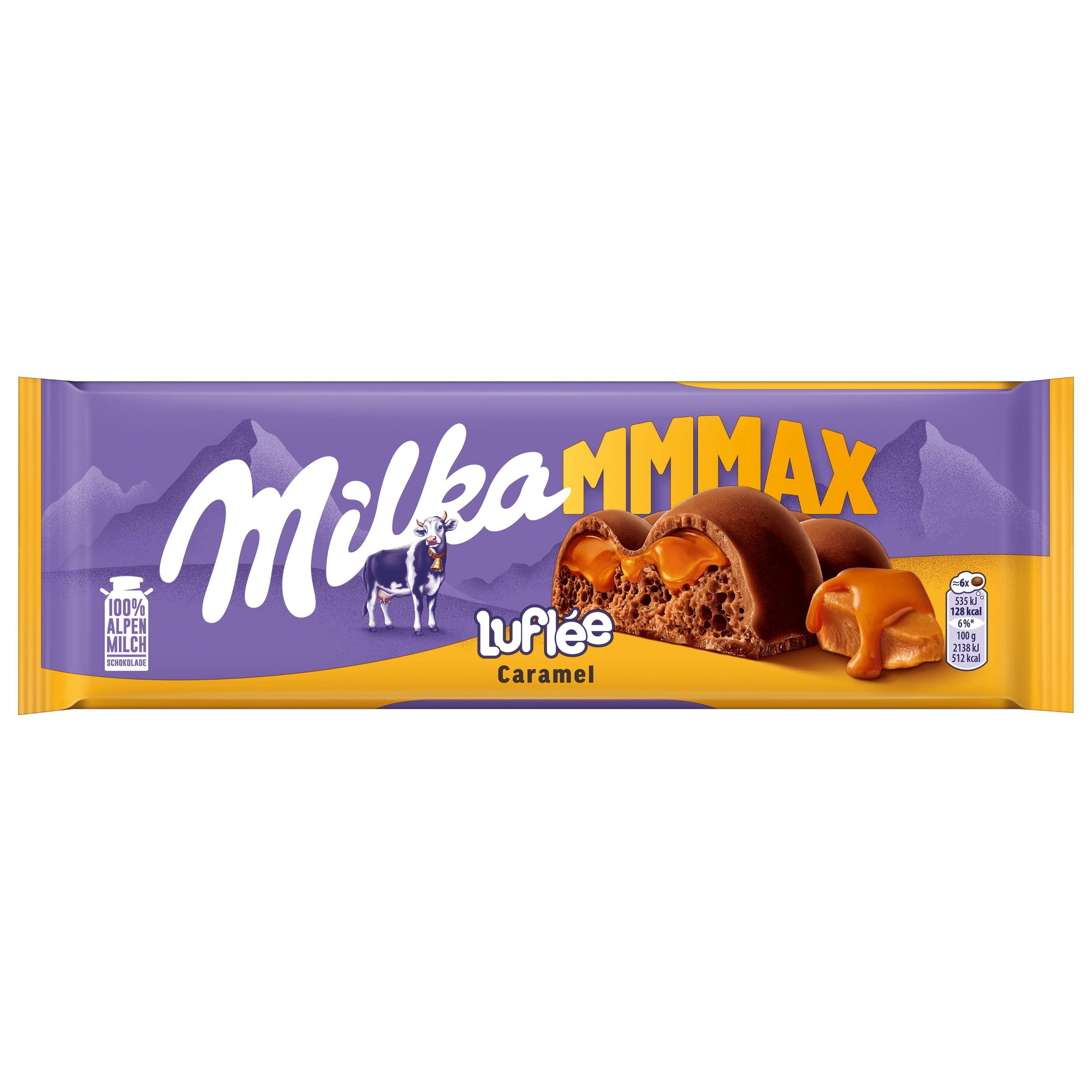 Trvanlivé potraviny - Milka Mmmax Luflée Caramel mléčná čokoláda s karamelem 250 g