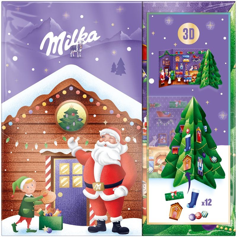 Trvanlivé potraviny - Milka POP-UP Adventní kalendář 163g