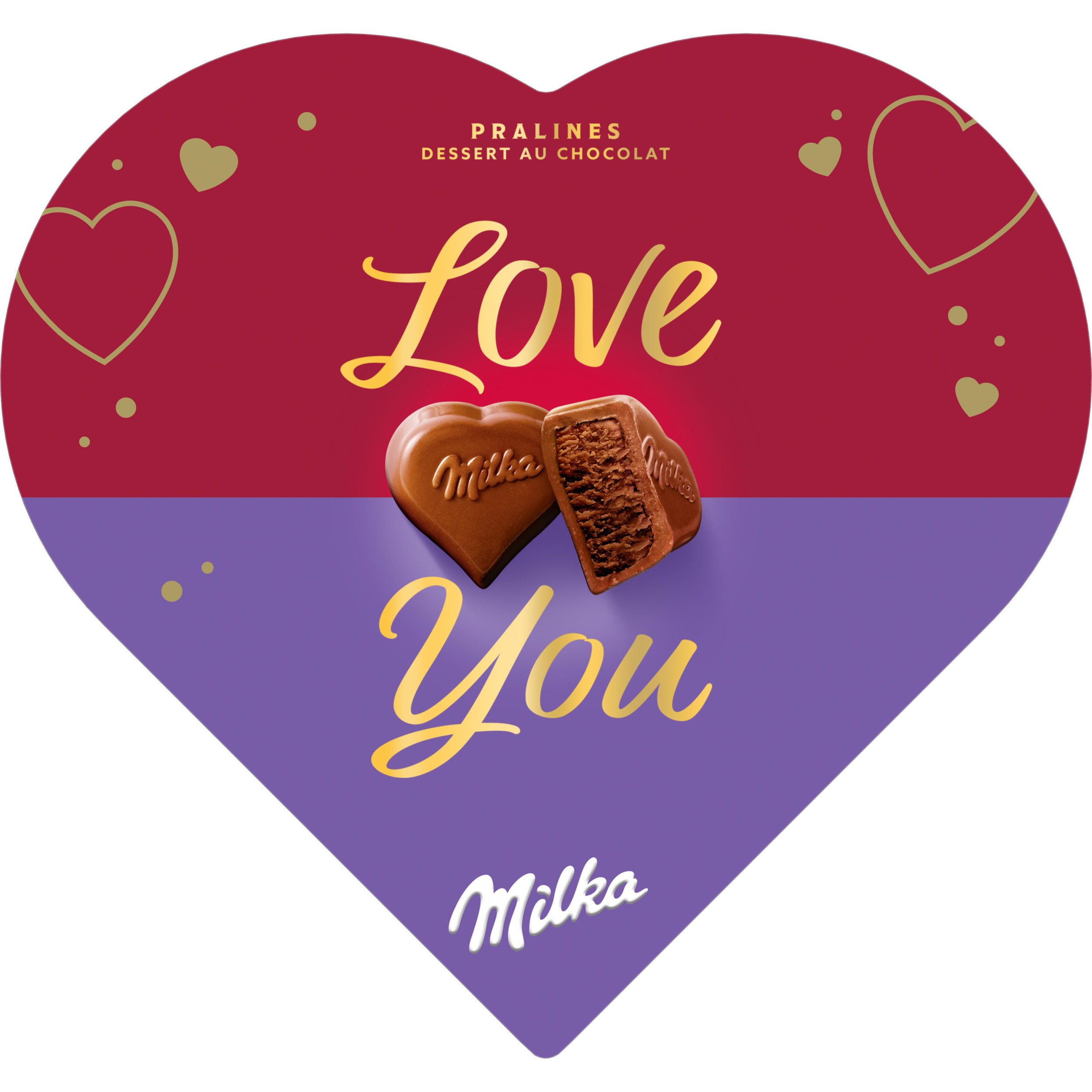 Trvanlivé potraviny - Milka Pralinky Love You bonboniéra, kakaový krém 165g
