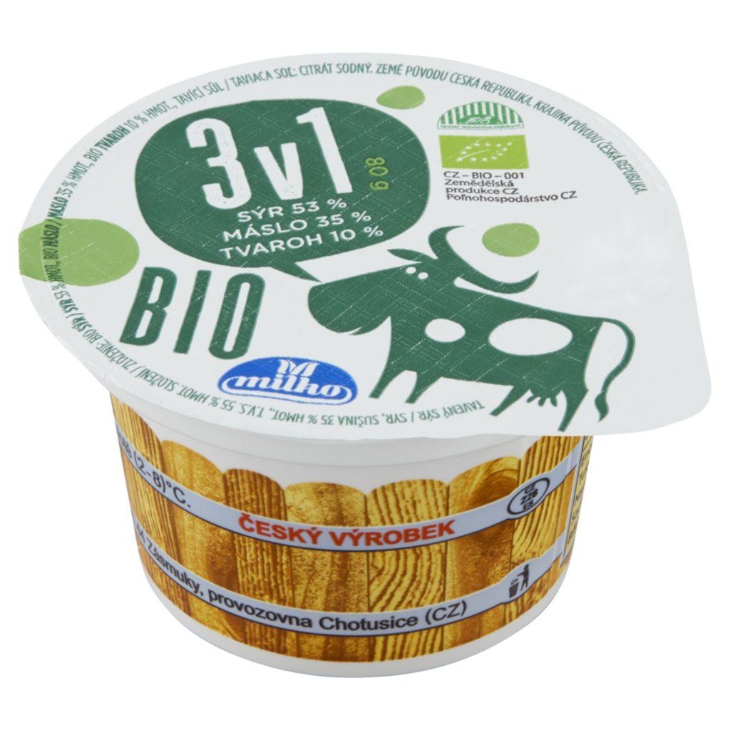 Mléčné a chlazené - Milko BIO Tavený sýr 3v1 80 g