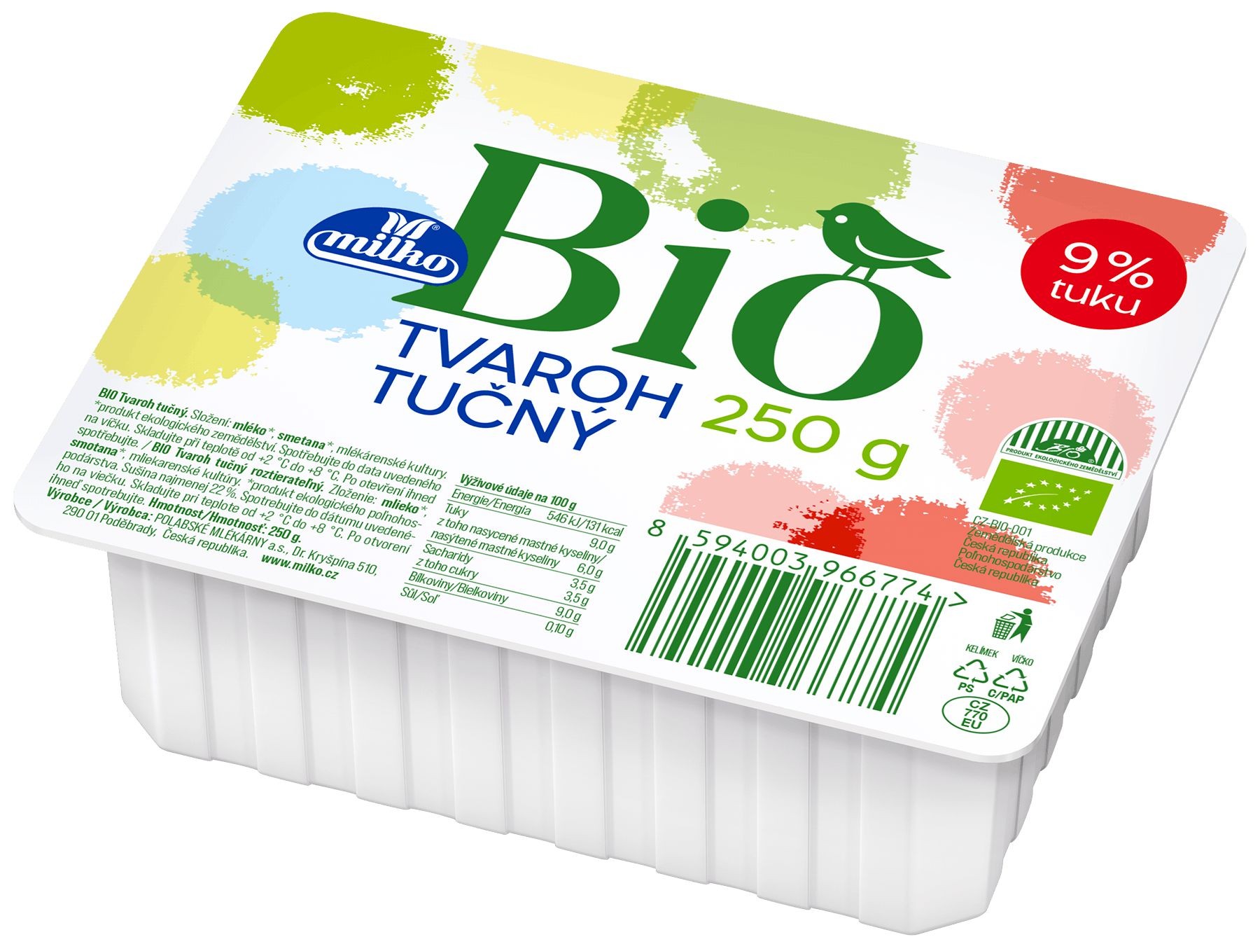 Milko Bio Tvaroh tučný 250g-0