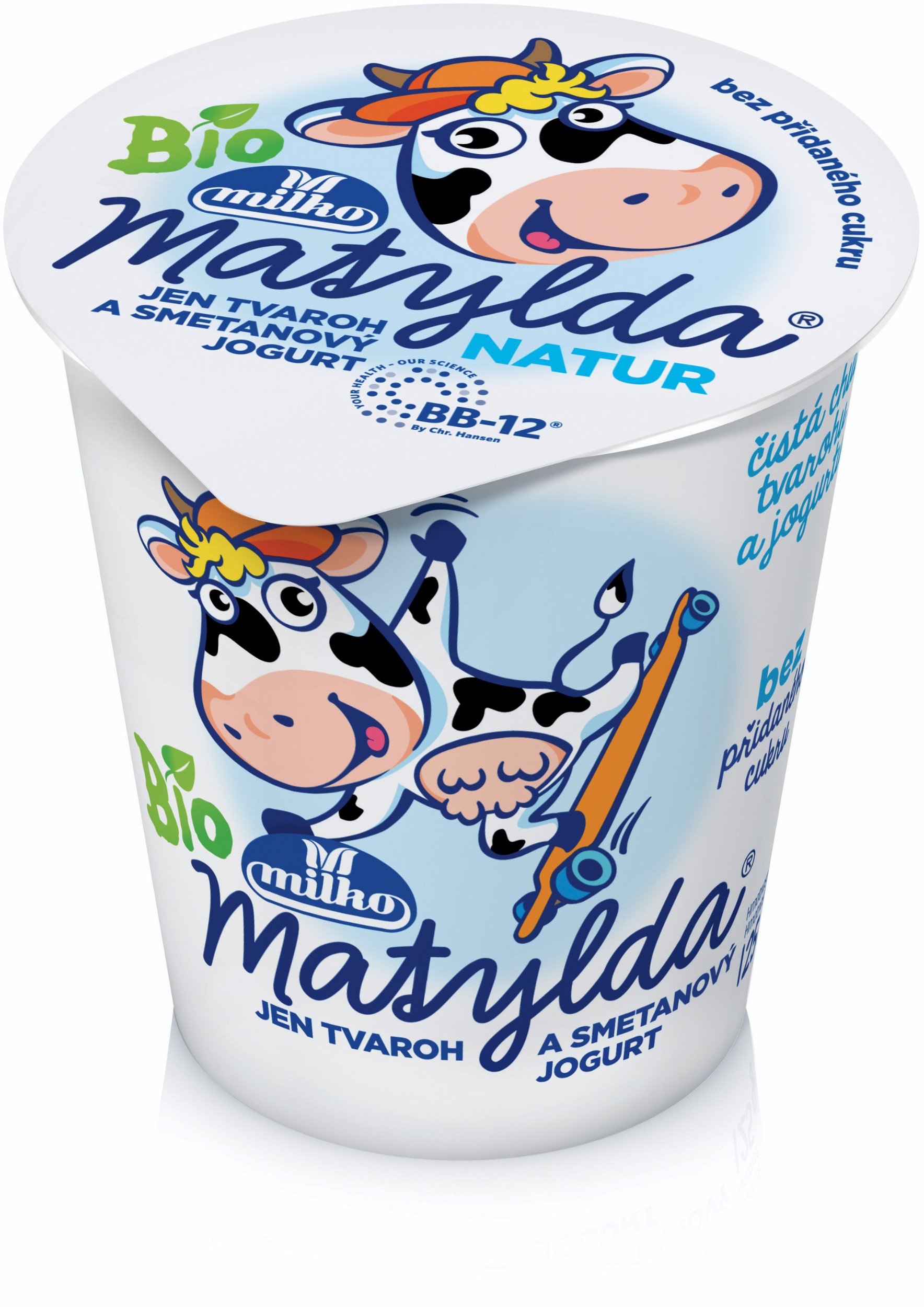 Mléčné a chlazené - Milko Matylda BIO jen tvaroh a smetanový jogurt natur 125g