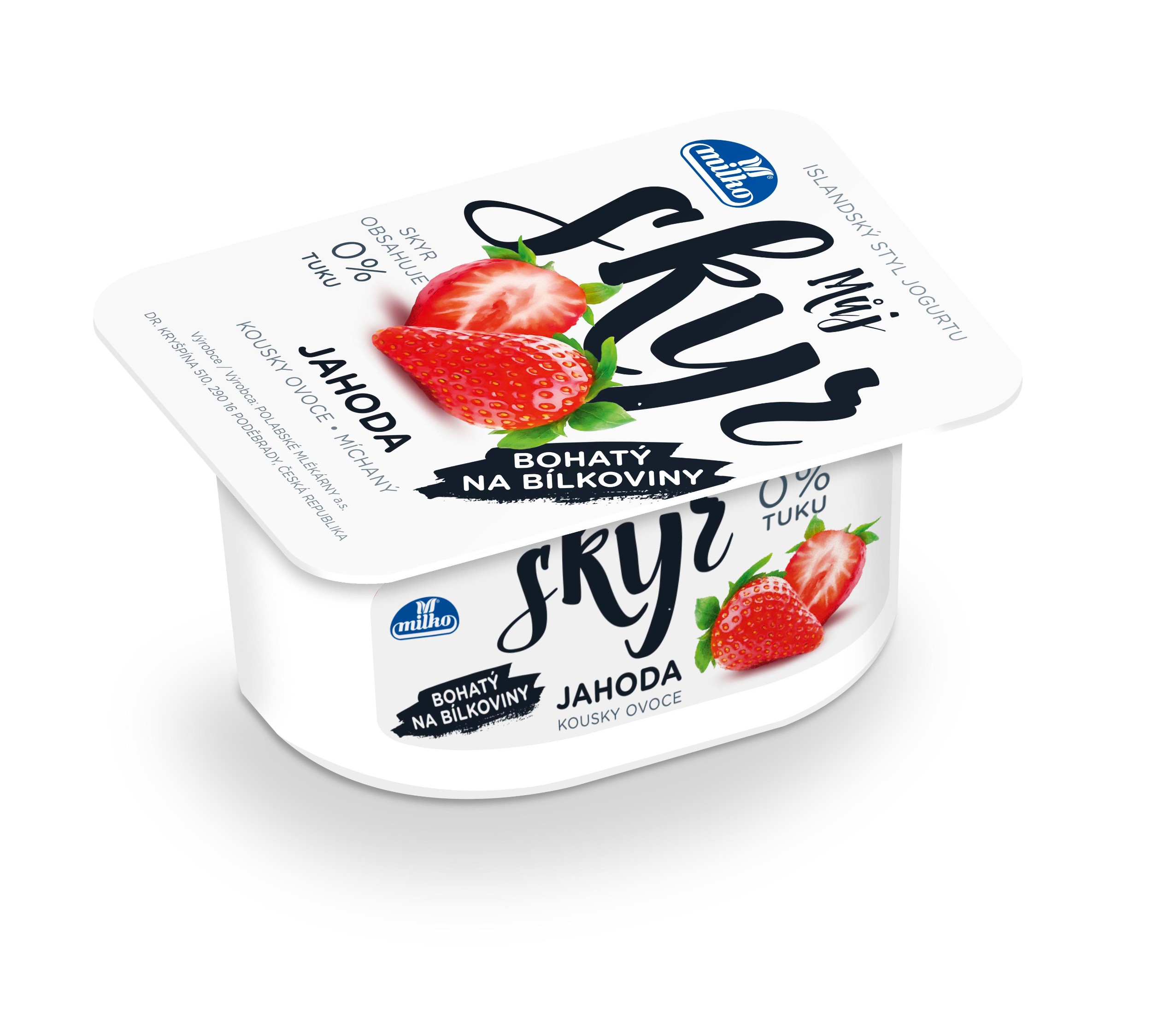 Mléčné a chlazené - Milko Můj skyr 0% jahoda 130 g