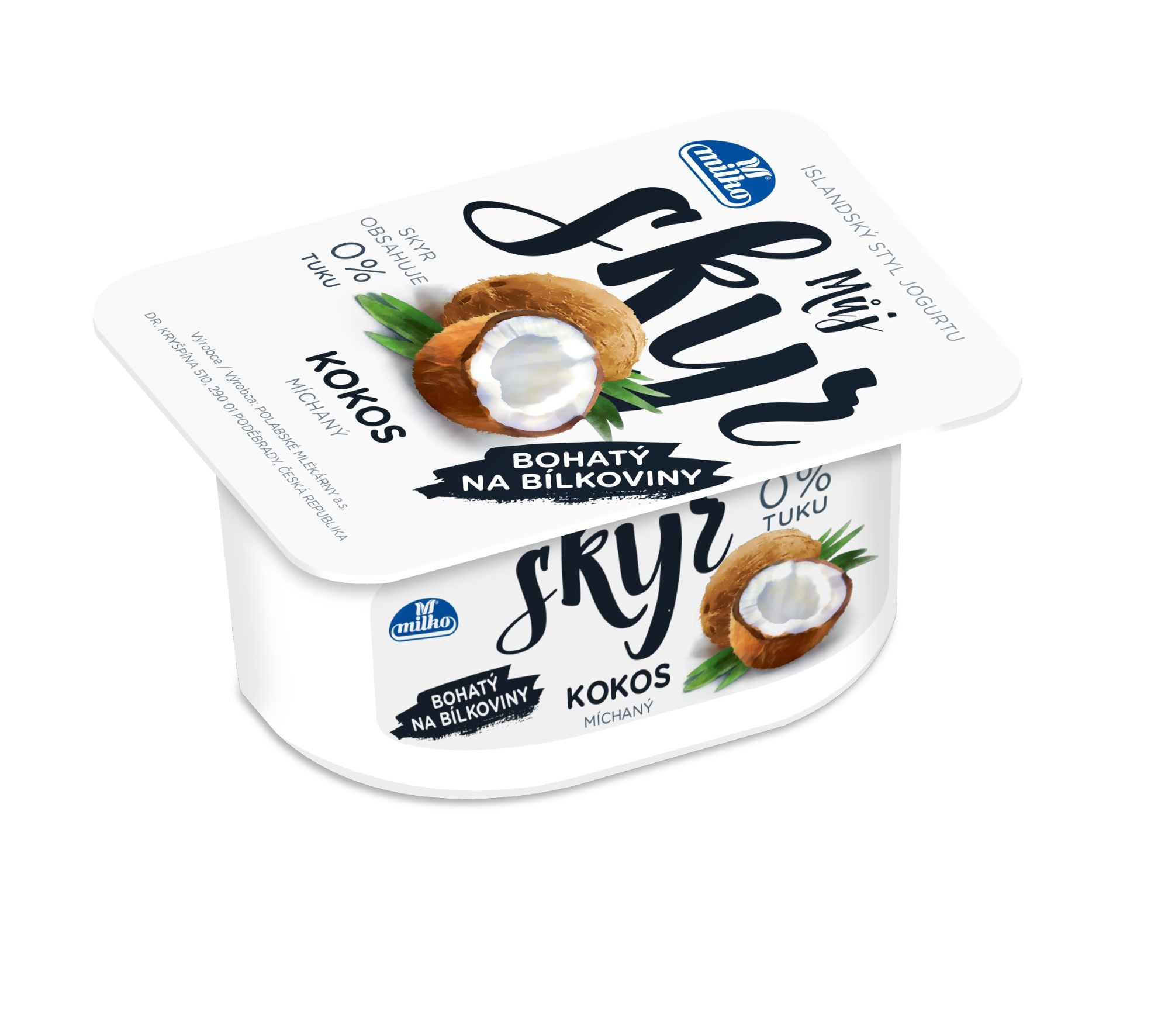Mléčné a chlazené - Milko Můj Skyr 0% kokos 16ks/krt 130g