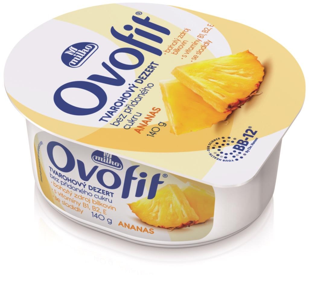 Mléčné a chlazené - Milko Ovofit tvarohový dezert ananasový 140 g