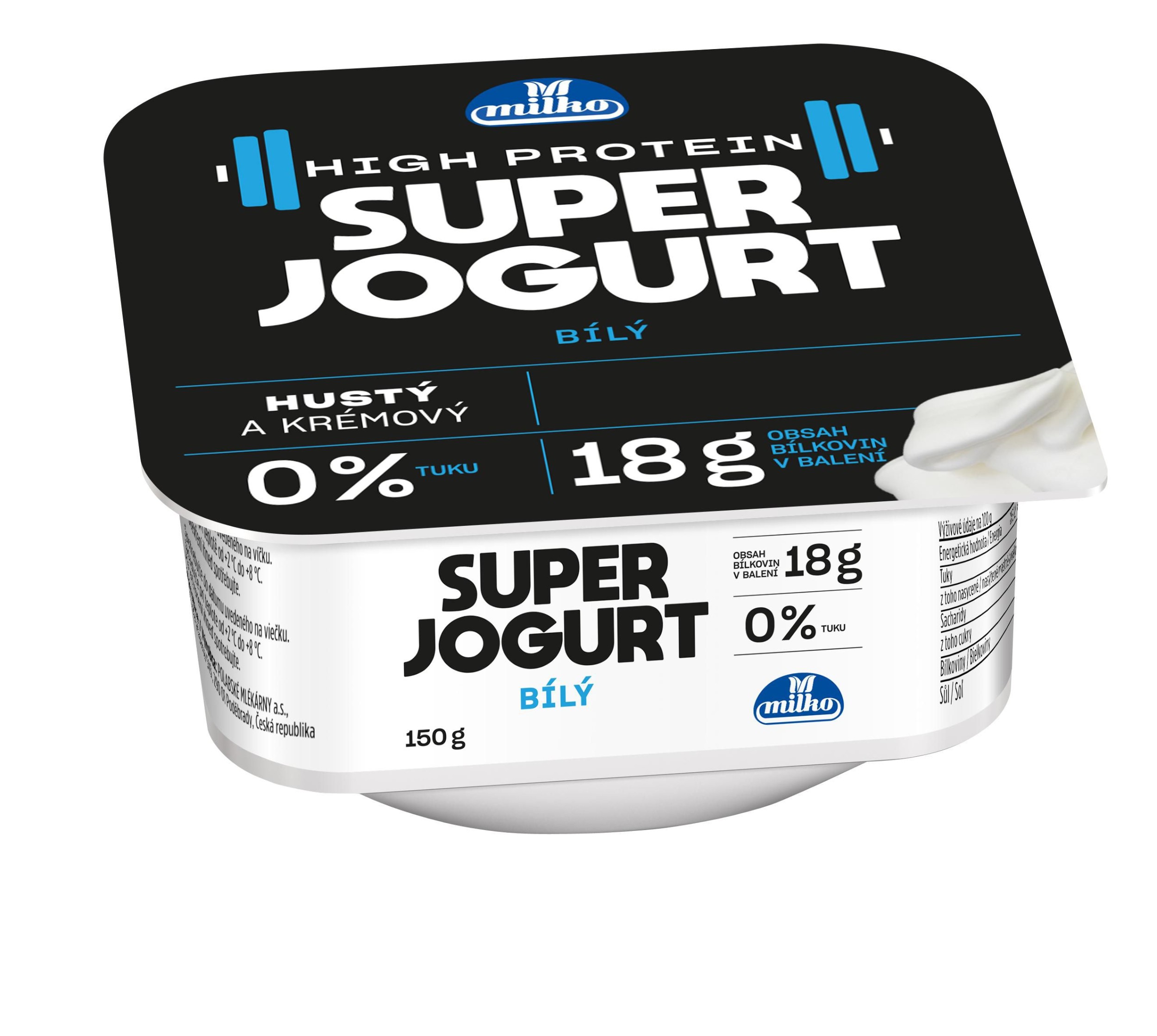 Mléčné a chlazené - Milko Super jogurt bílý 150g 0% tuku