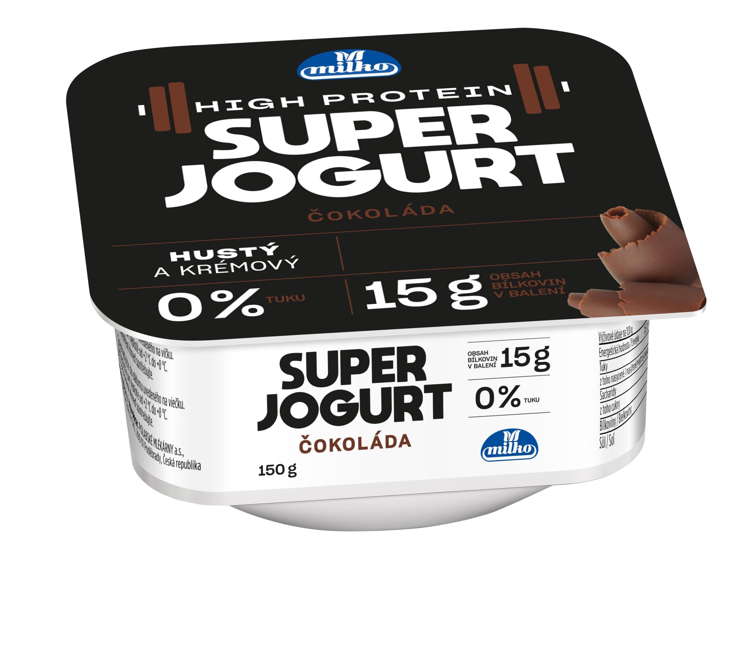 Mléčné a chlazené - Milko Super jogurt čokoláda 150g 0% tuku