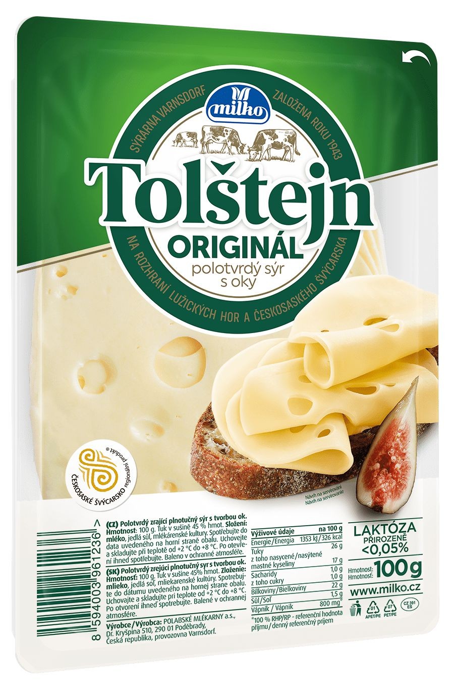 Mléčné a chlazené - Milko Tolštejn plátky 100g
