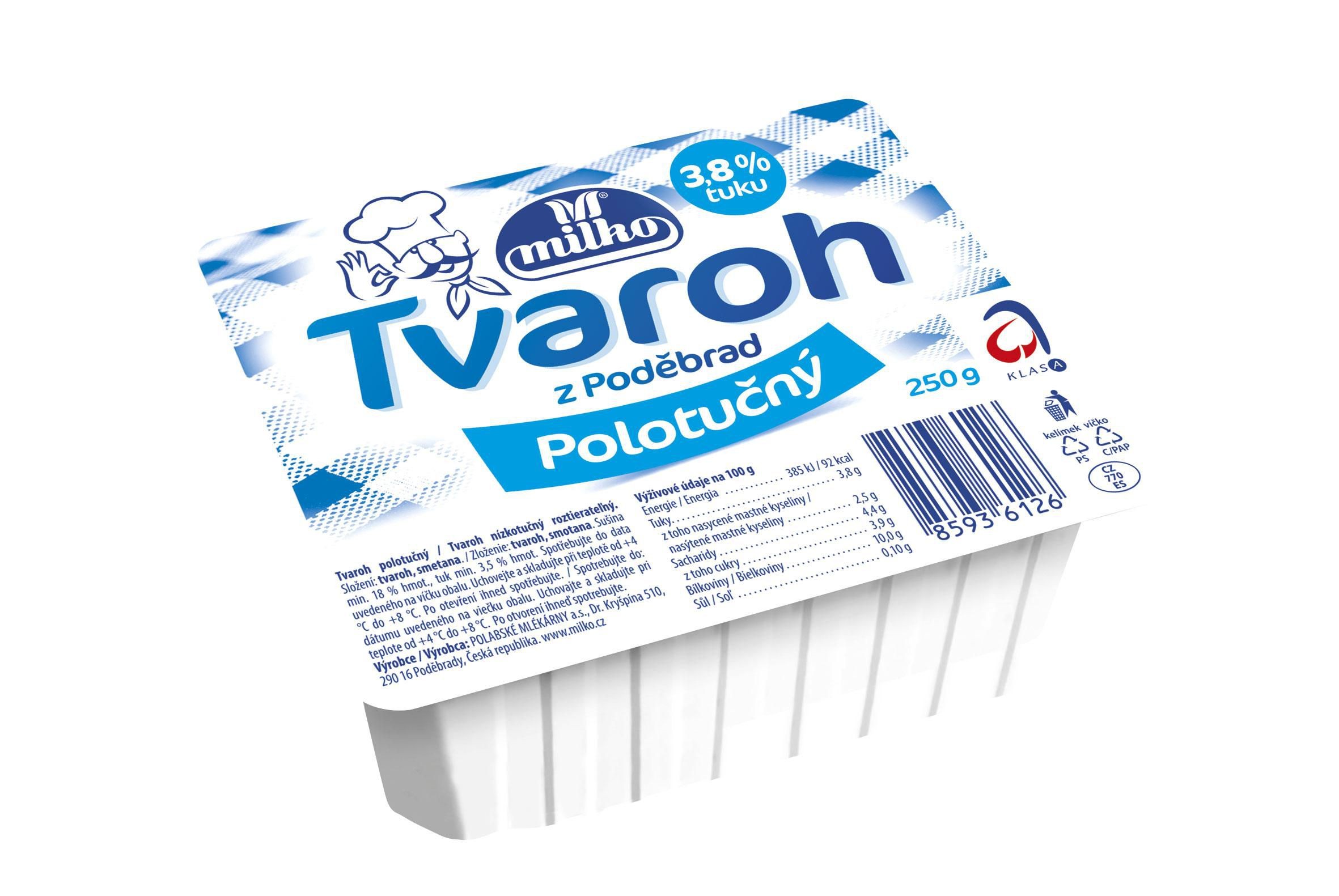 TOP produkty - Milko Tvaroh polotučný 250 g