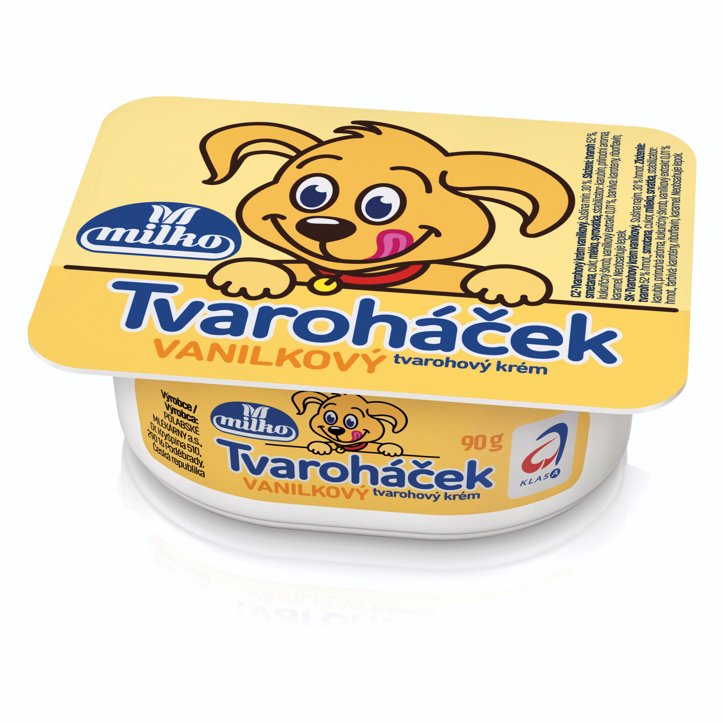 Mléčné a chlazené - Milko Tvaroháček tvarohový krém s vanilkovou příchutí 90 g