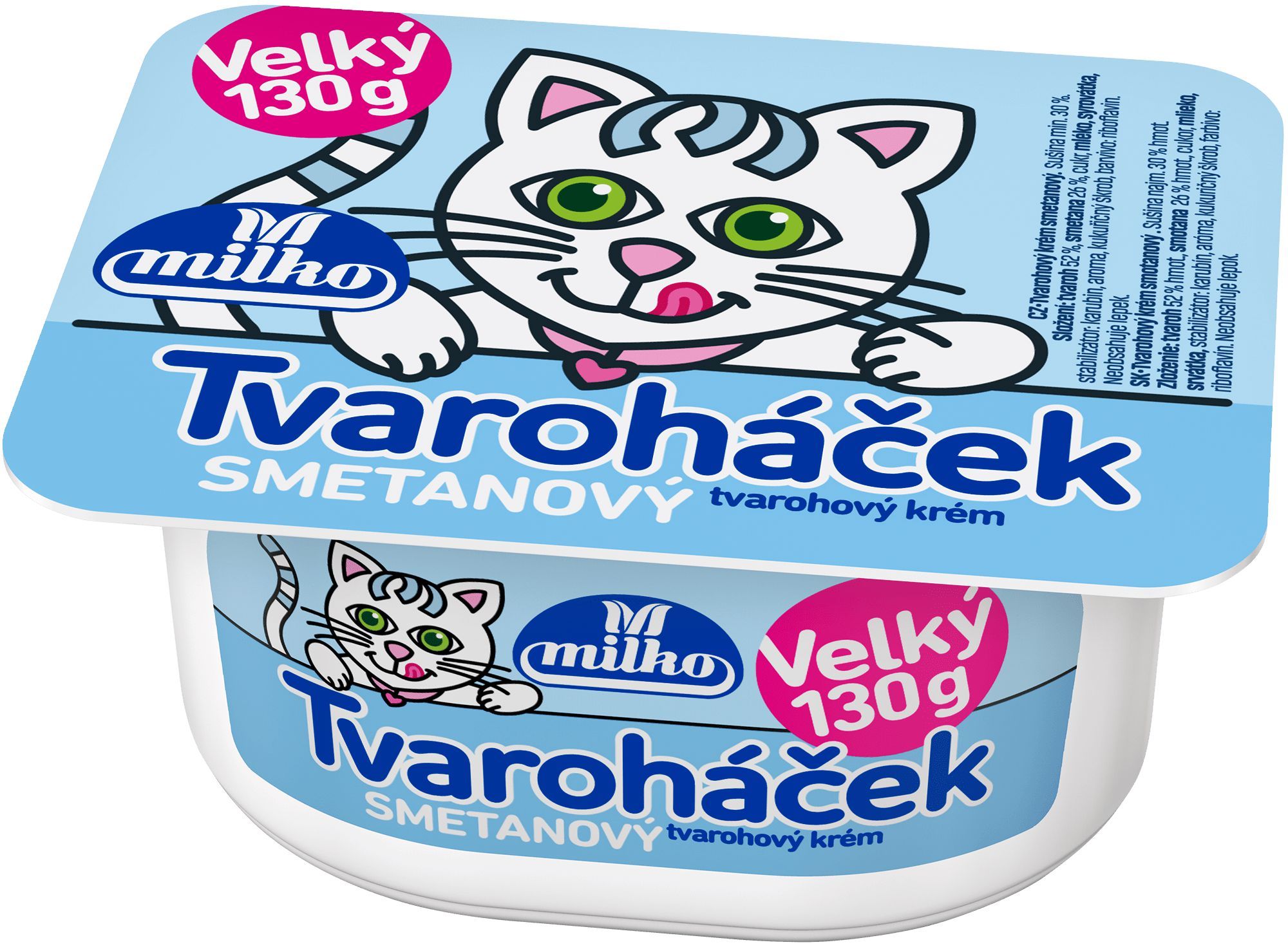 Mléčné a chlazené - Milko Tvaroháček Velký smetanový 130g