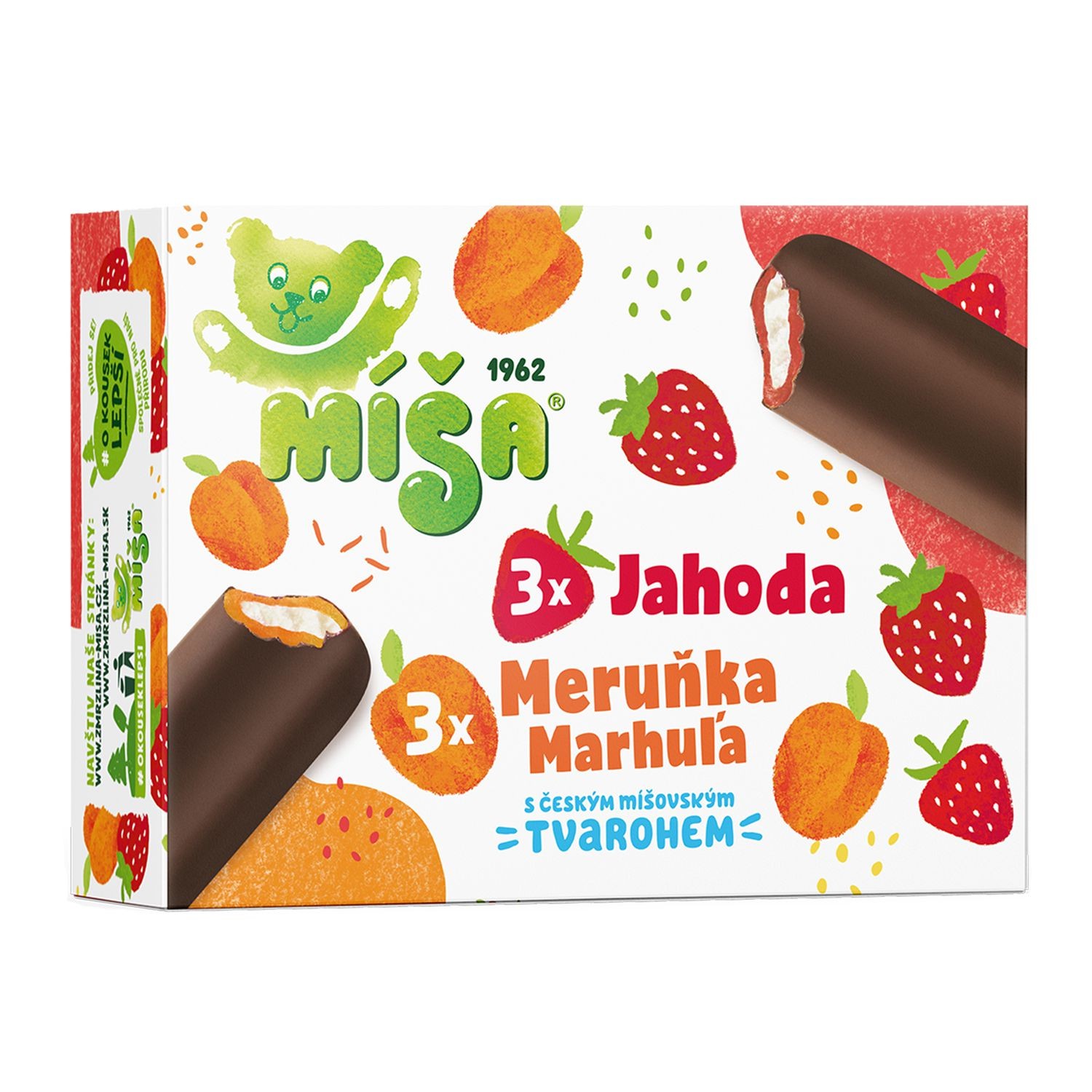 Mražené potraviny - Míša jahoda - meruňka 6 x 55ml